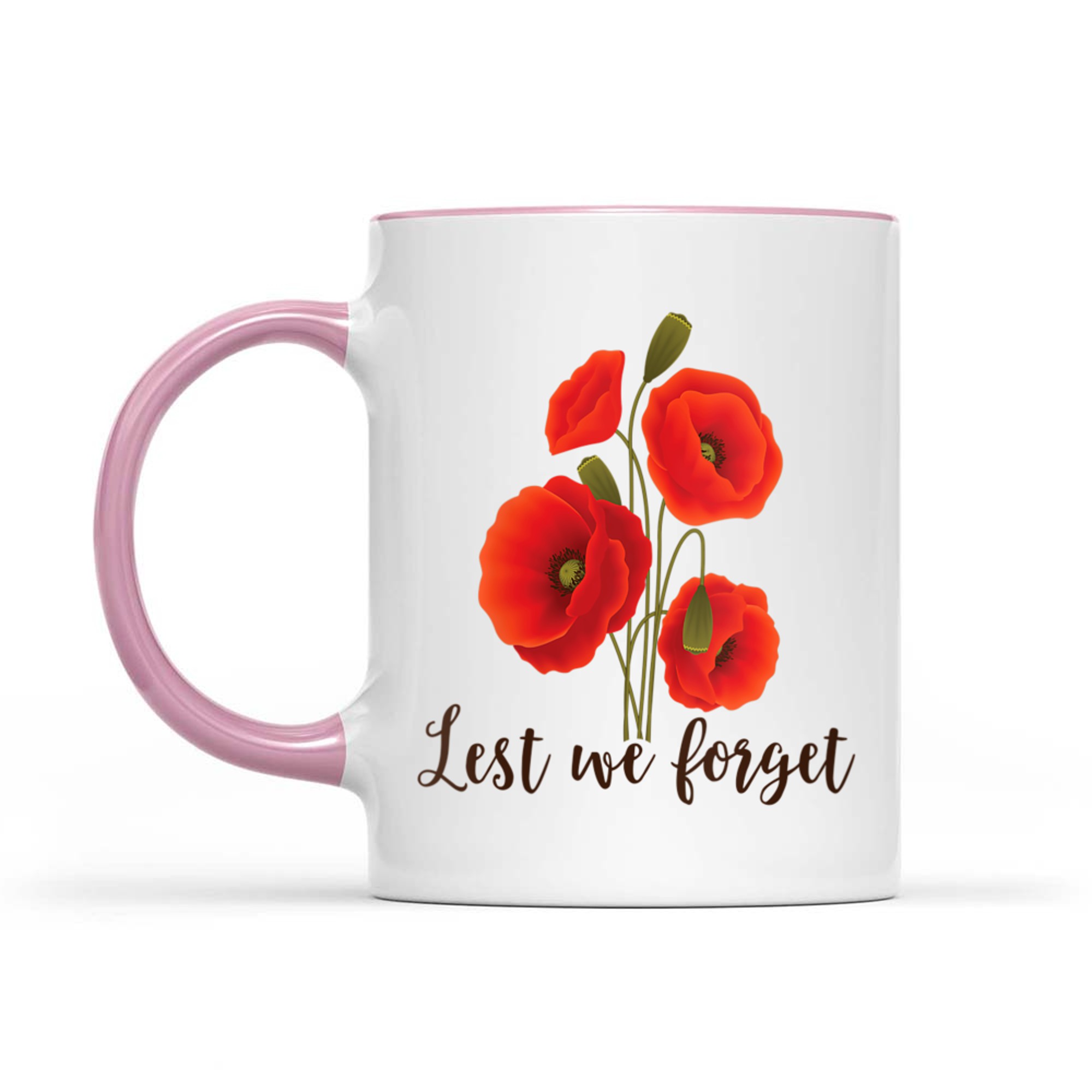 Lest We Forget Poppy Flower Remembrance Day Memorial Tribute Mug