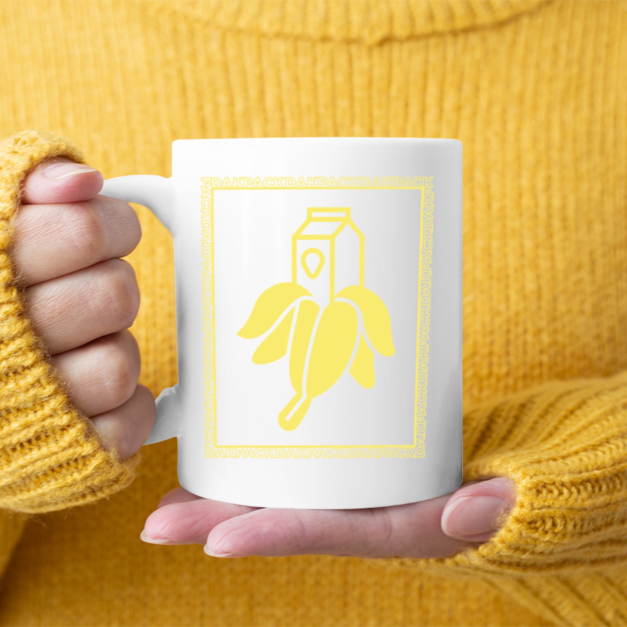 Milky Banana Funny Text Dakpack Vintage Mug