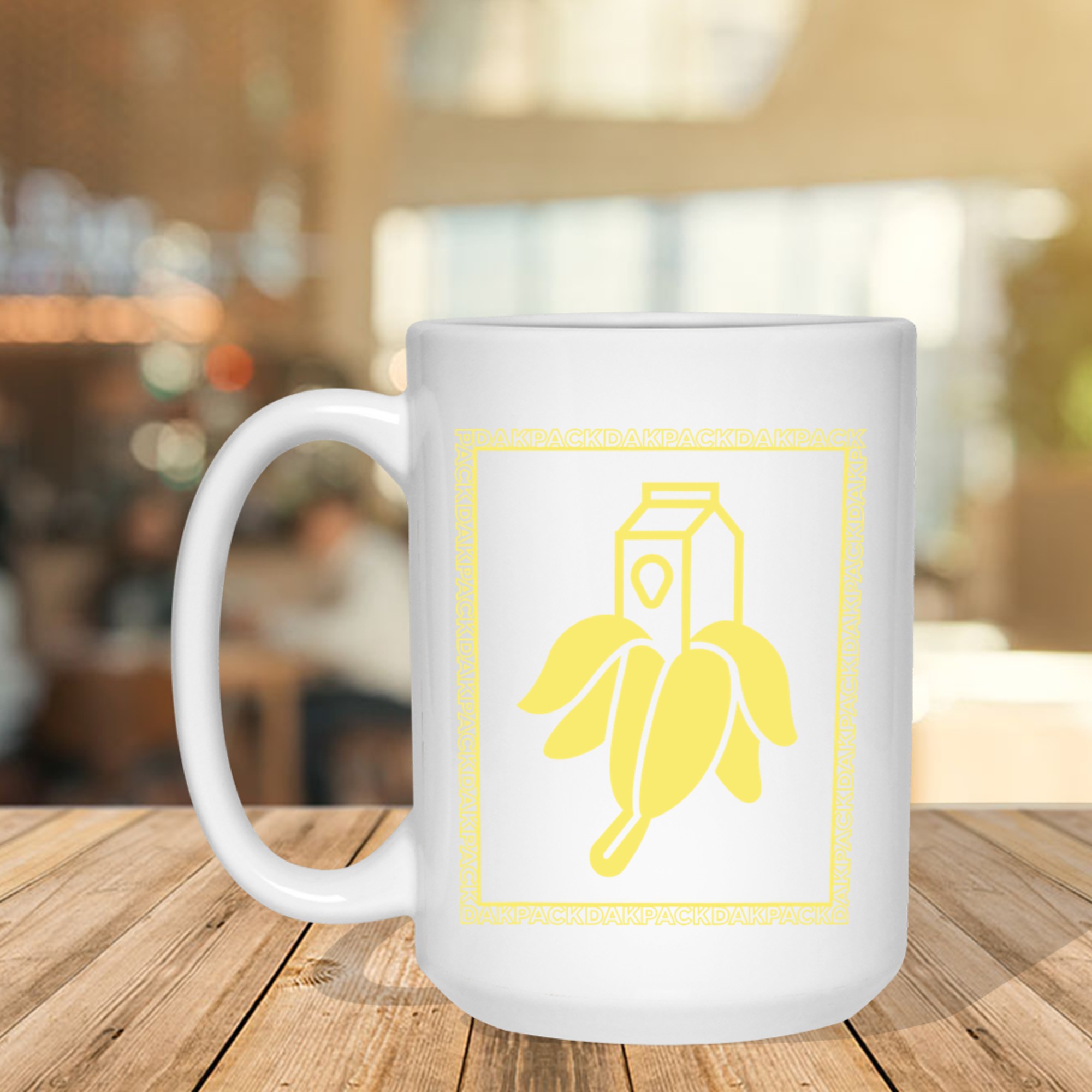 Milky Banana Funny Text Dakpack Vintage Mug