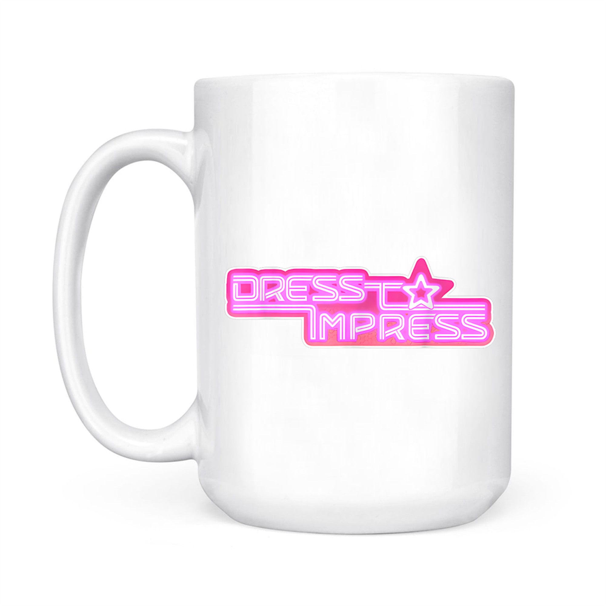 Pink Neon Y2K Dress To Impress Design  Retro Star Motif 2000s Vibe Mug