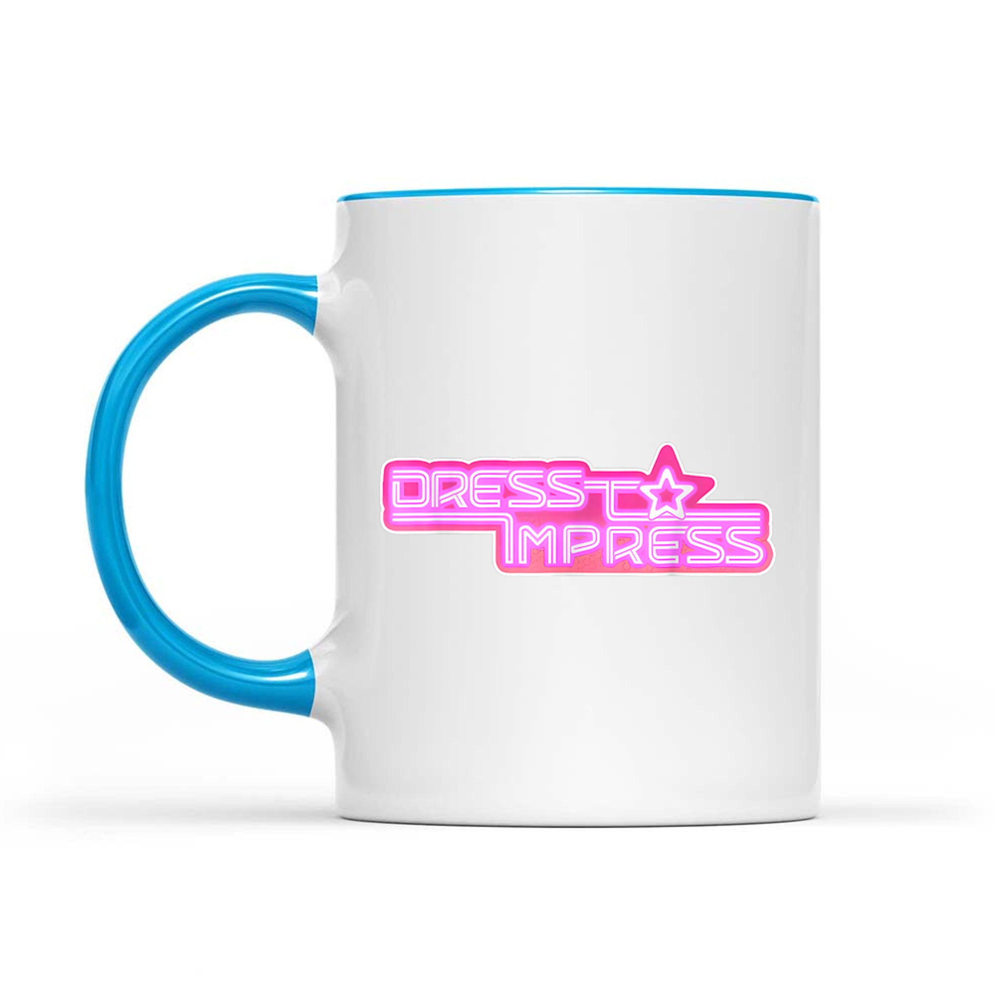 Pink Neon Y2K Dress To Impress Design  Retro Star Motif 2000s Vibe Mug