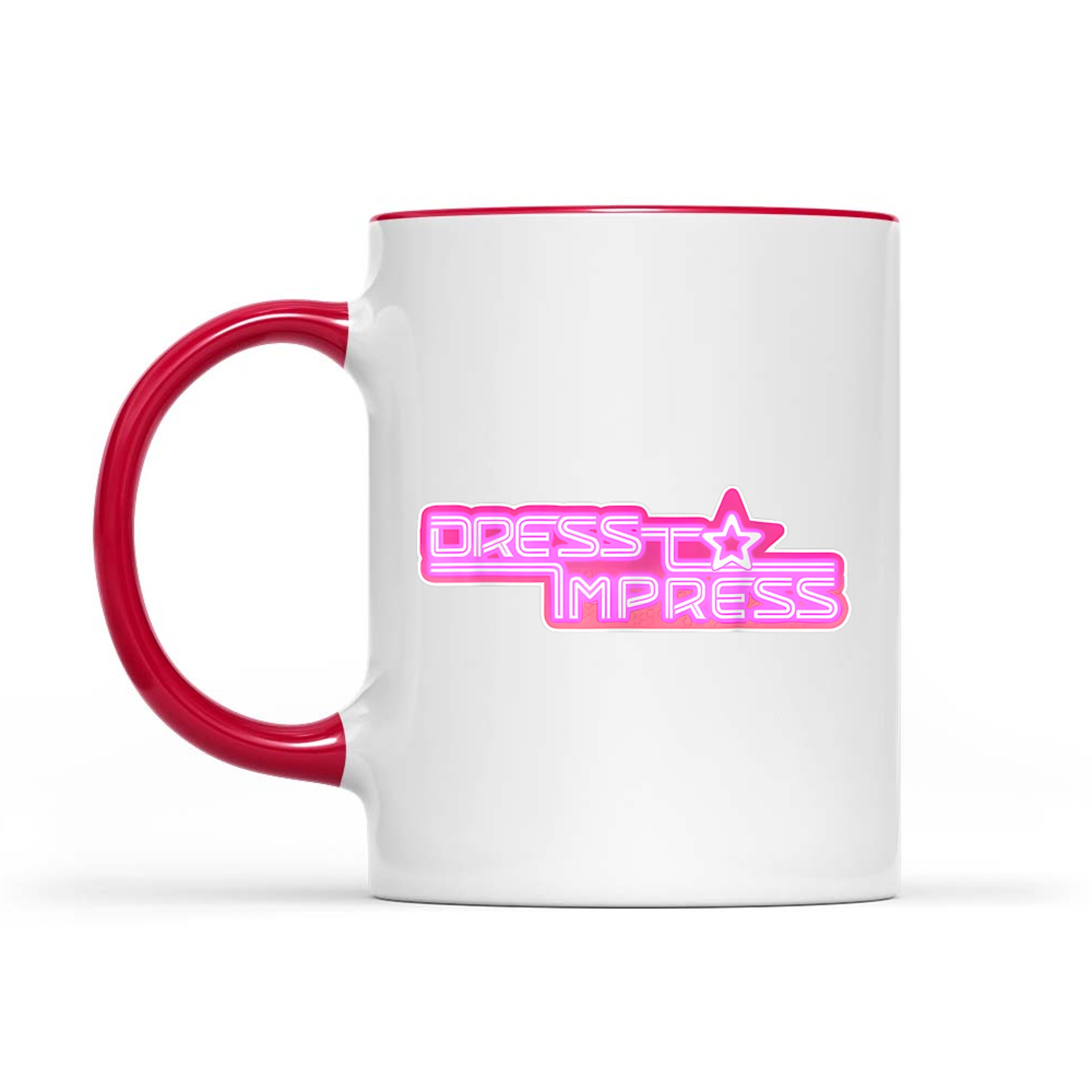 Pink Neon Y2K Dress To Impress Design  Retro Star Motif 2000s Vibe Mug