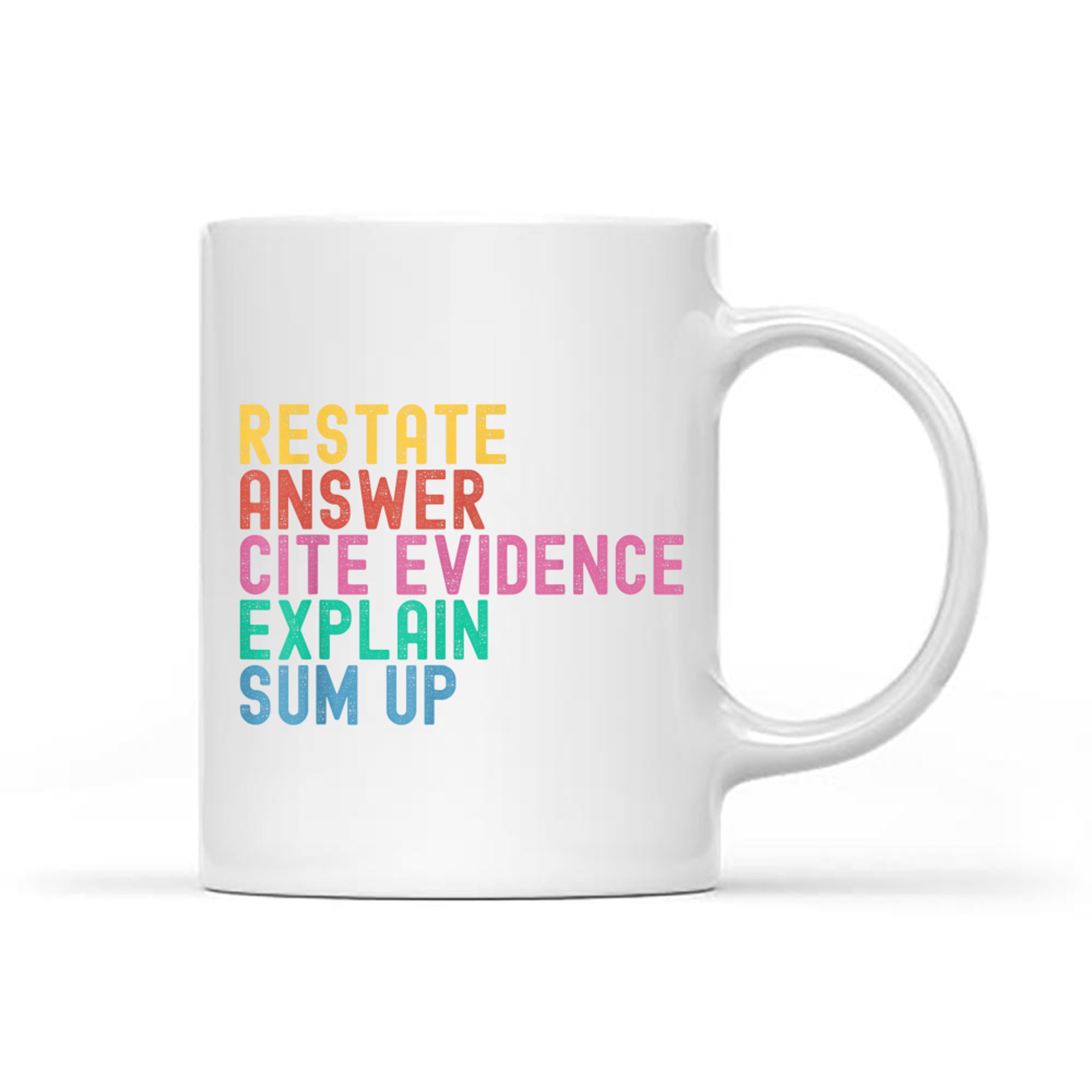 Races Writing Strategy Funny Text Evidence English Teacher Mug