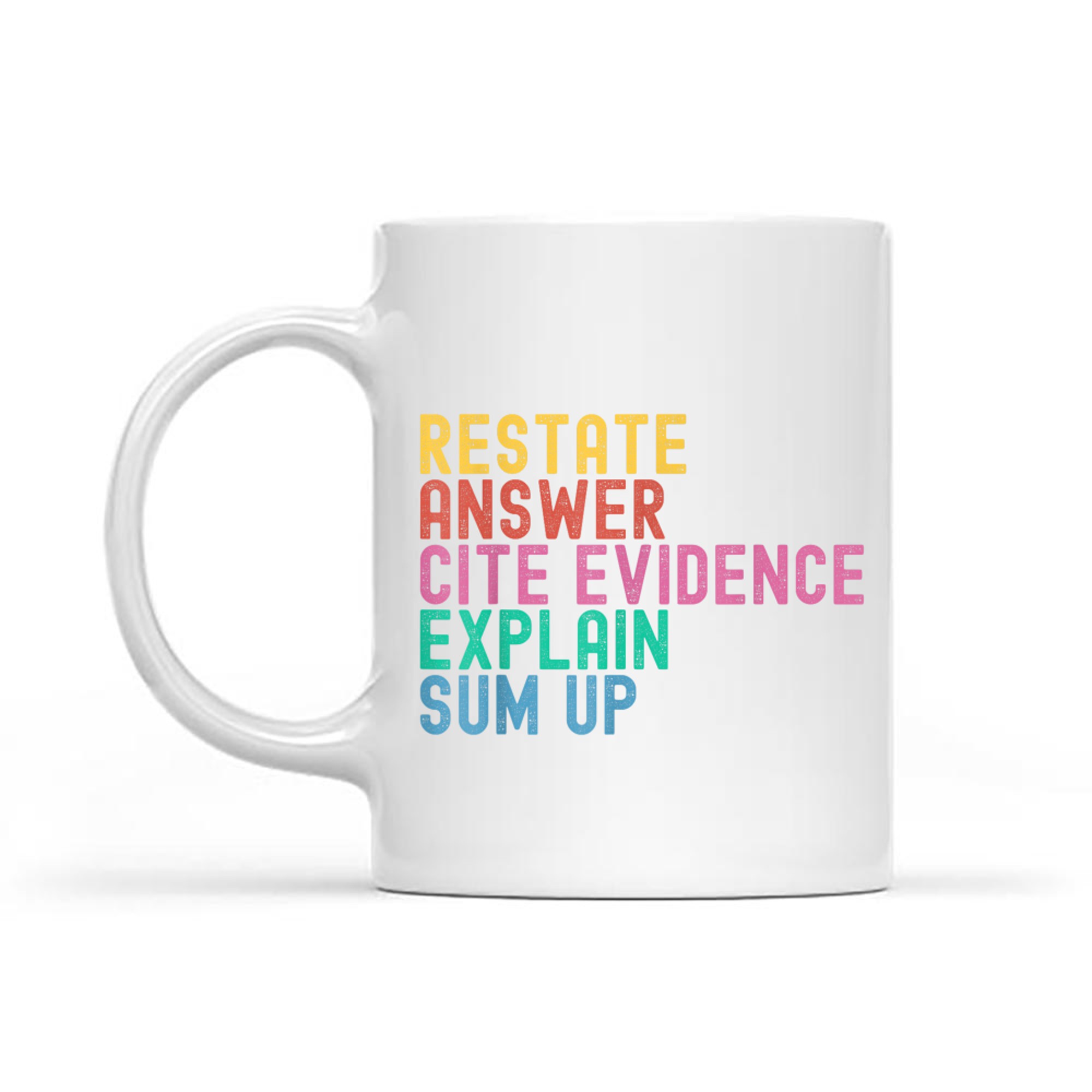 Races Writing Strategy Funny Text Evidence English Teacher Mug
