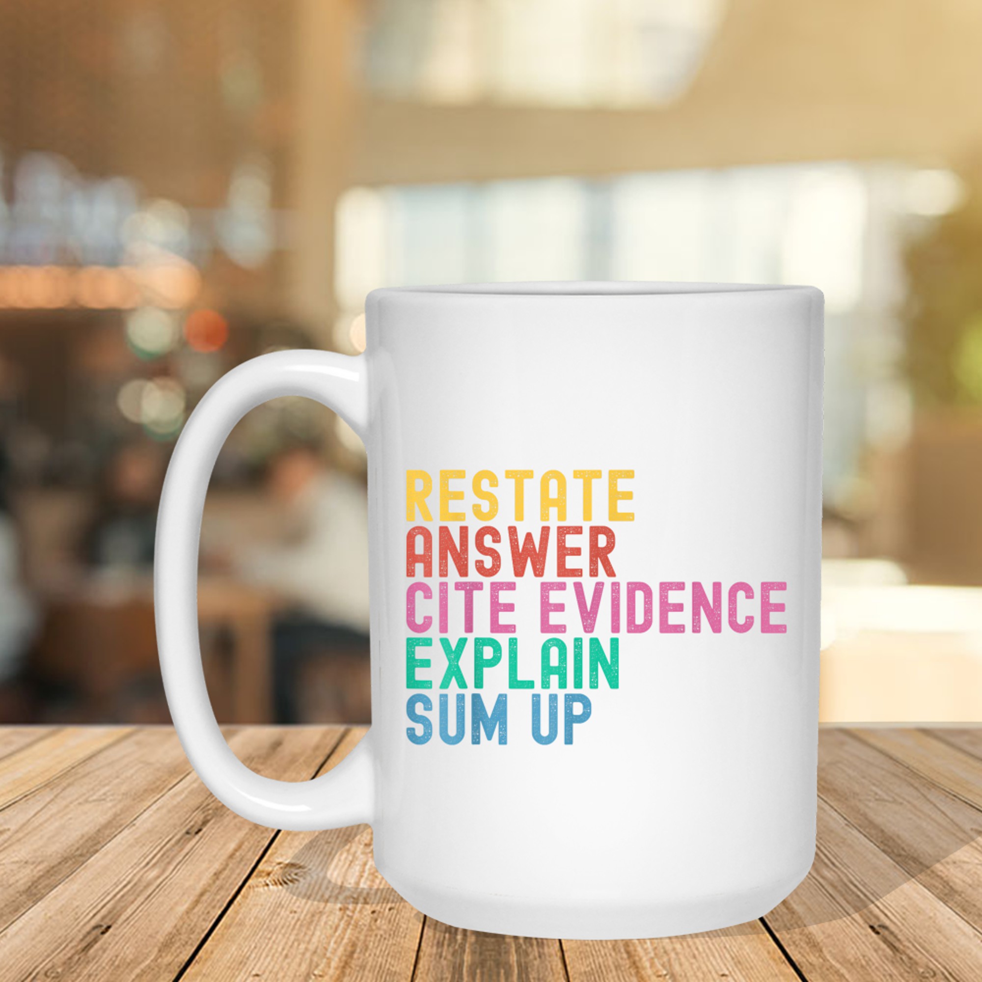 Races Writing Strategy Funny Text Evidence English Teacher Mug