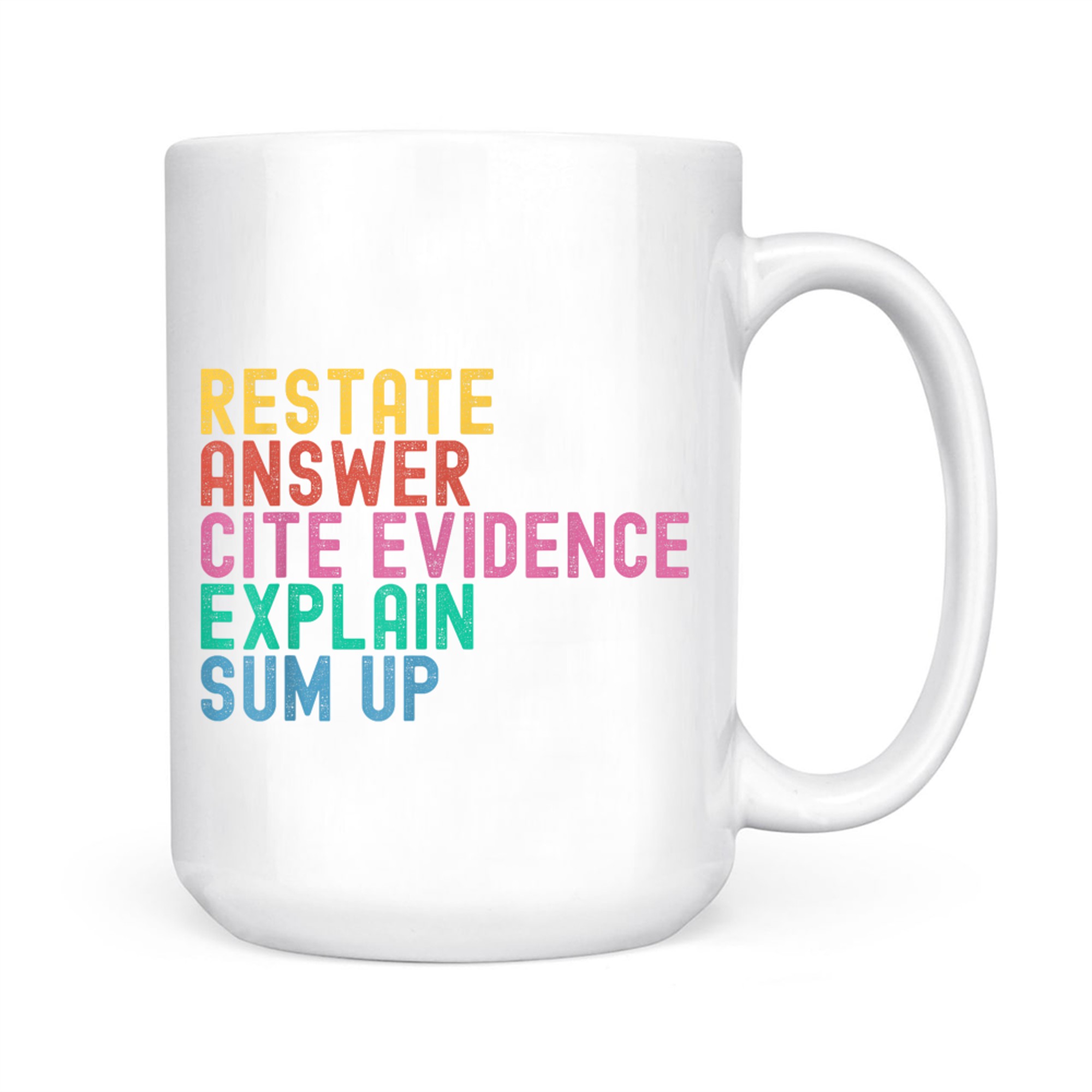 Races Writing Strategy Funny Text Evidence English Teacher Mug
