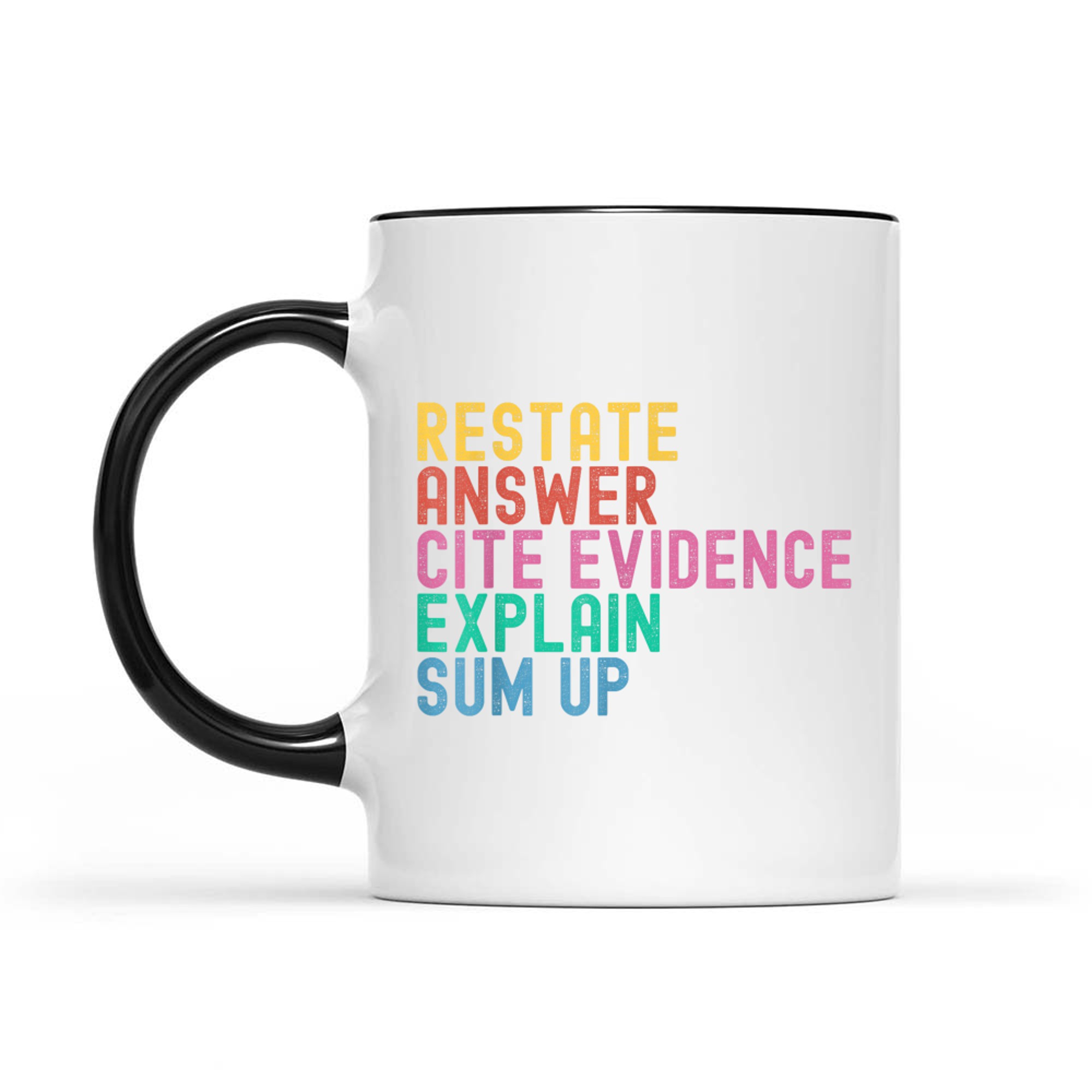 Races Writing Strategy Funny Text Evidence English Teacher Mug