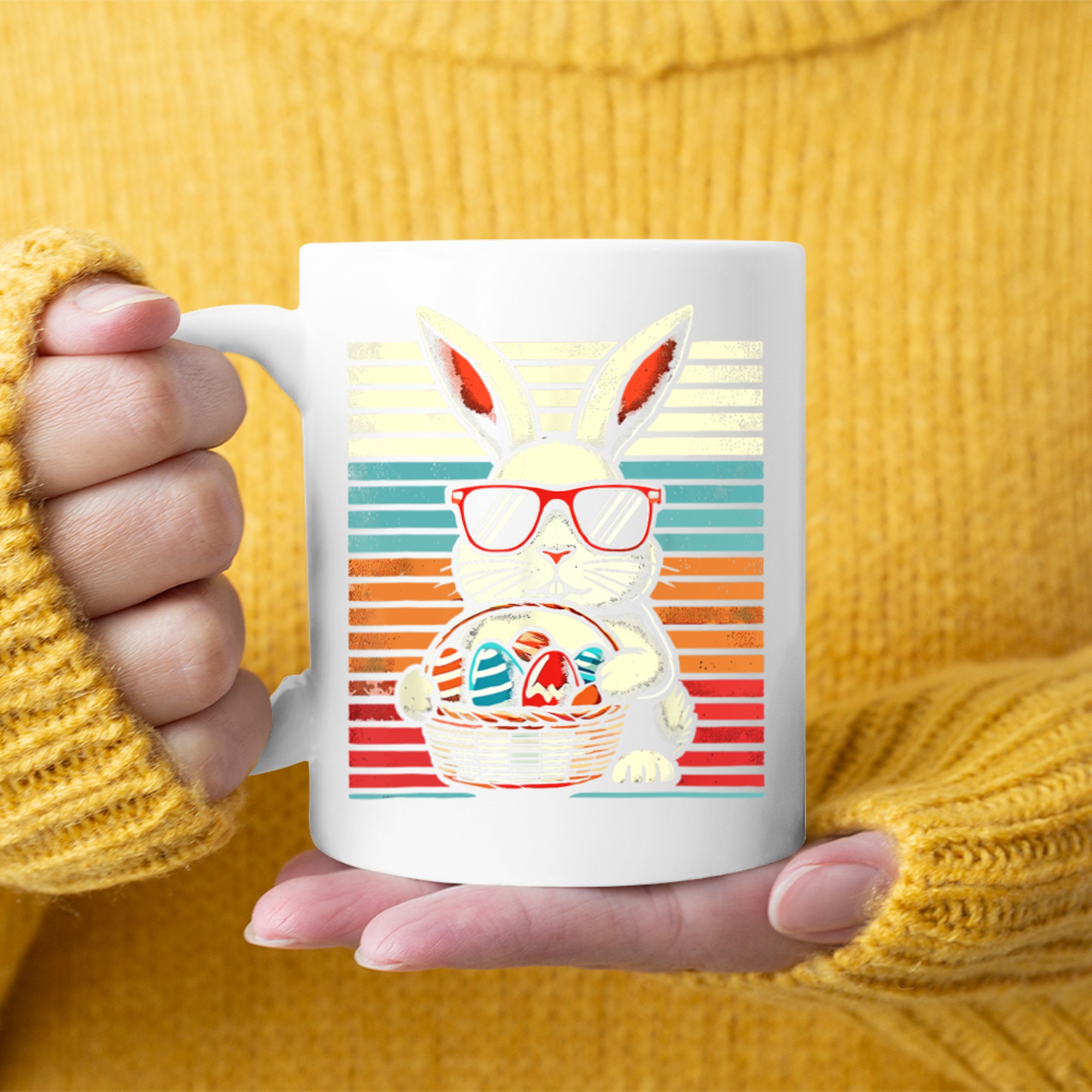 Retro Easter Bunny Funny Easter Mug
