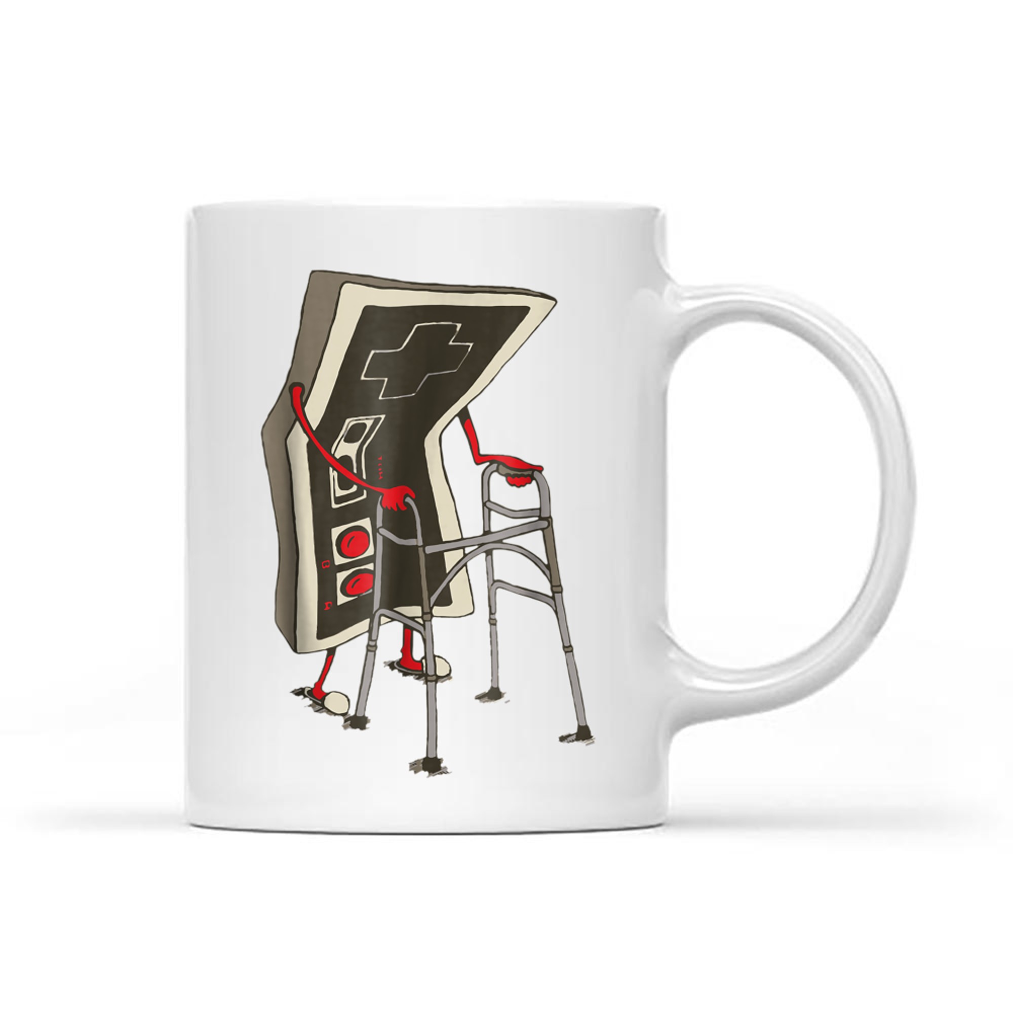 Retro Gamer Funny Old School Controller Vintage Video Game Fans Mug