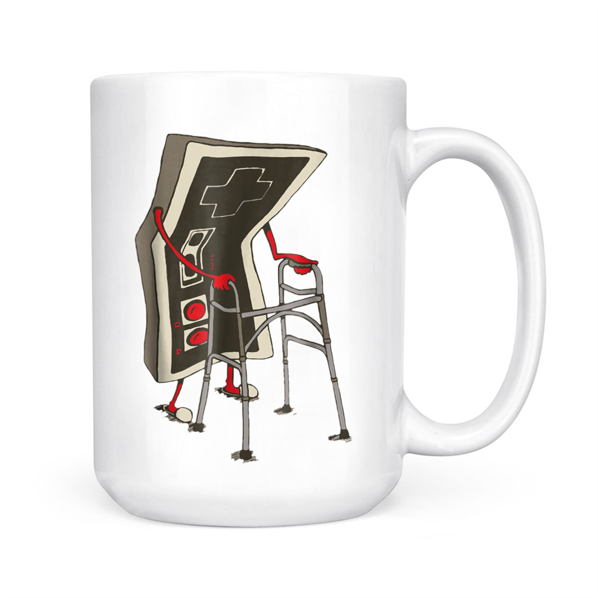 Retro Gamer Funny Old School Controller Vintage Video Game Fans Mug