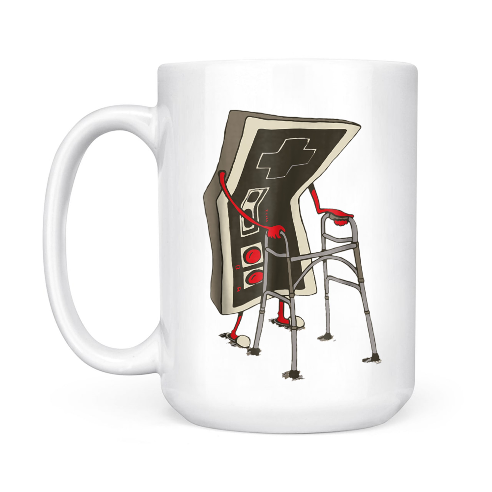 Retro Gamer Funny Old School Controller Vintage Video Game Fans Mug