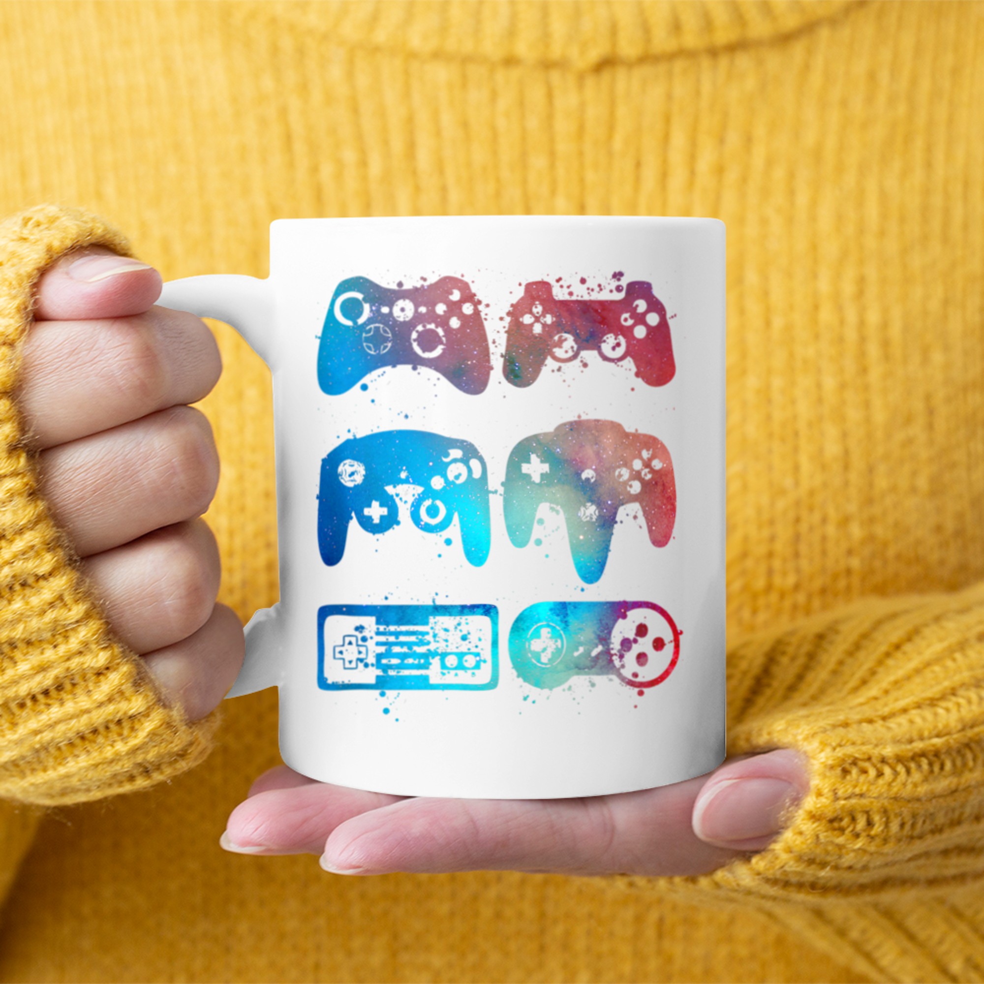 Retro Video Game Controllers Gaming Gamer Mug