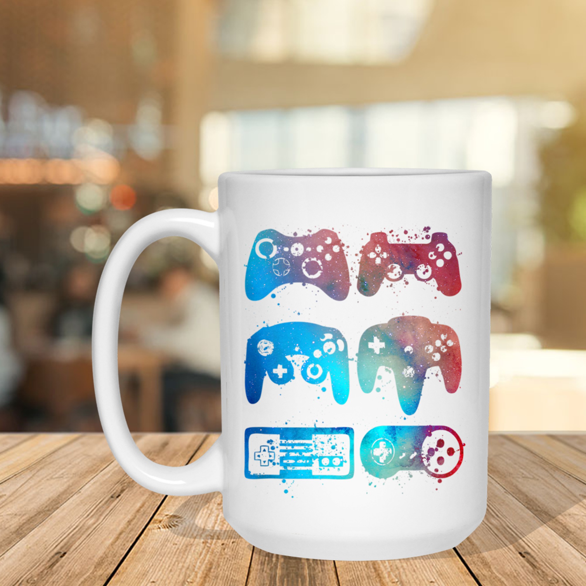 Retro Video Game Controllers Gaming Gamer Mug