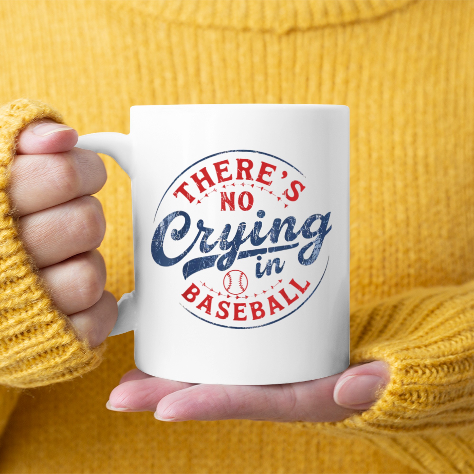 There Is No Crying In Baseball Funny Game Day Baseball Mom Mug