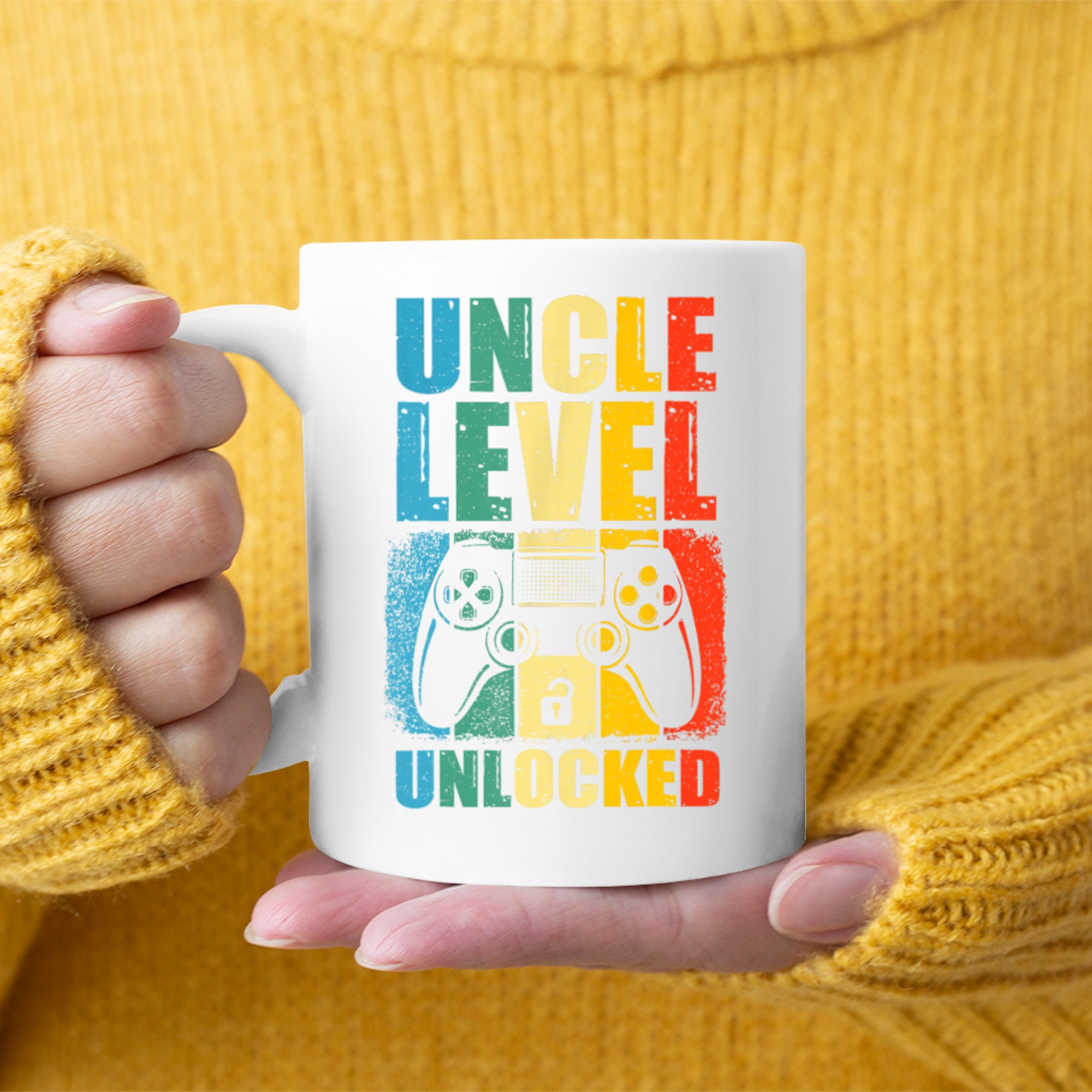 Uncle Level Unlocked Leveled Up To Uncle Promoted To Gamer Mug