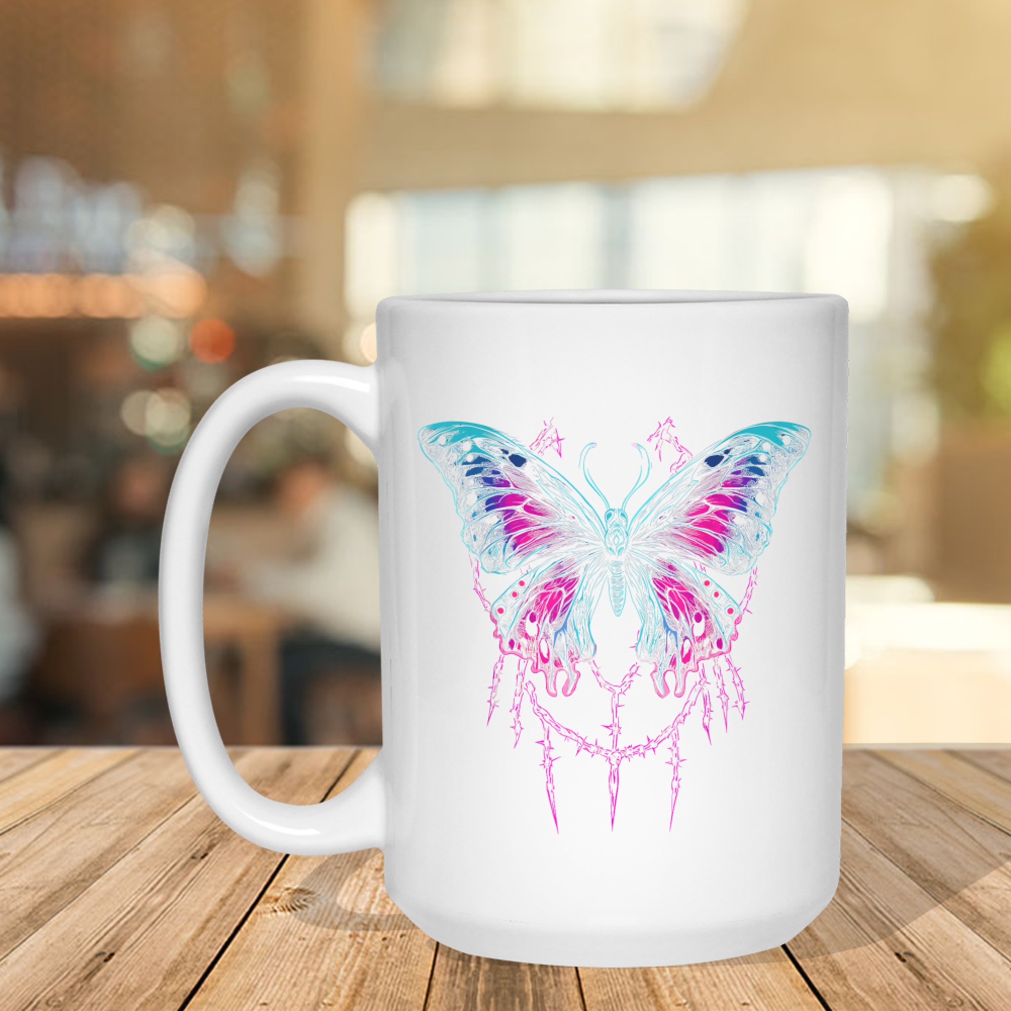 Y2K Butterfly Gothic Grunge Aesthetic Vaporwave Cybercore Mug
