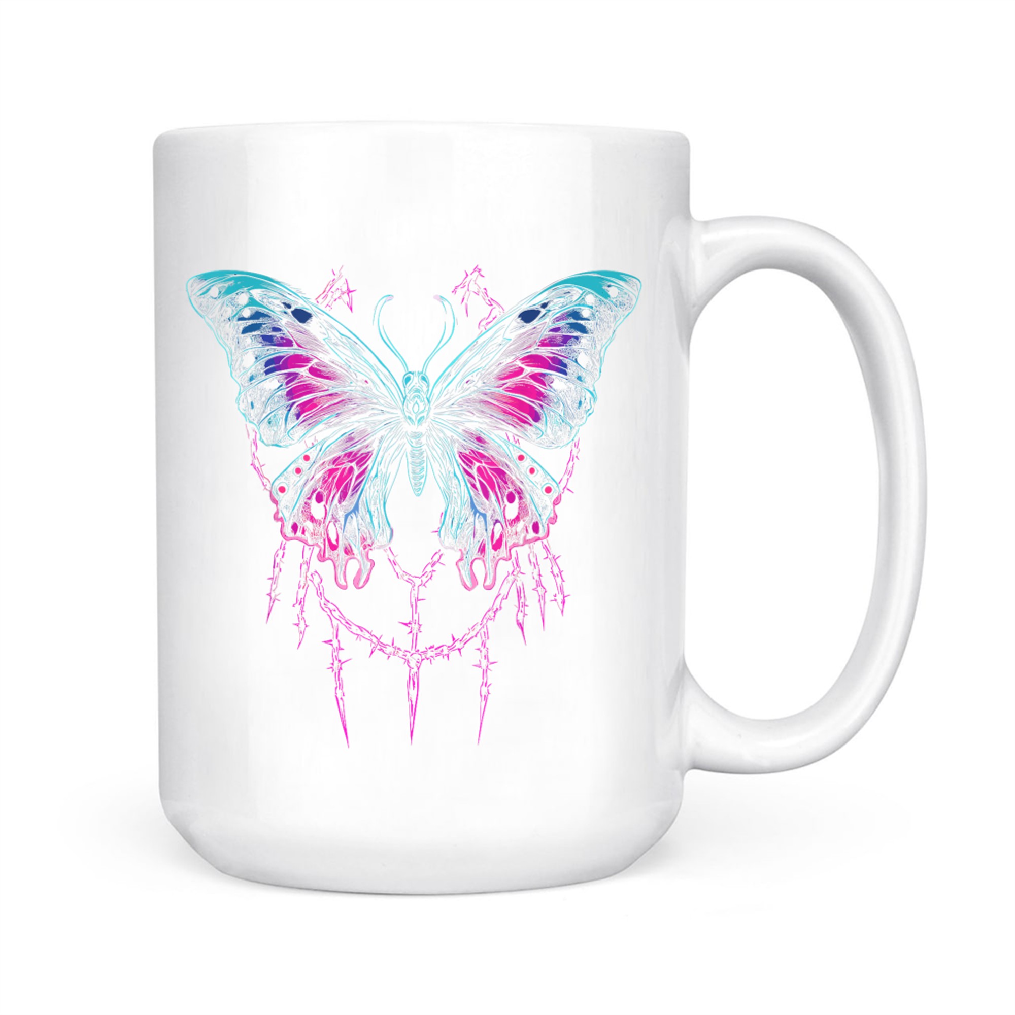 Y2K Butterfly Gothic Grunge Aesthetic Vaporwave Cybercore Mug