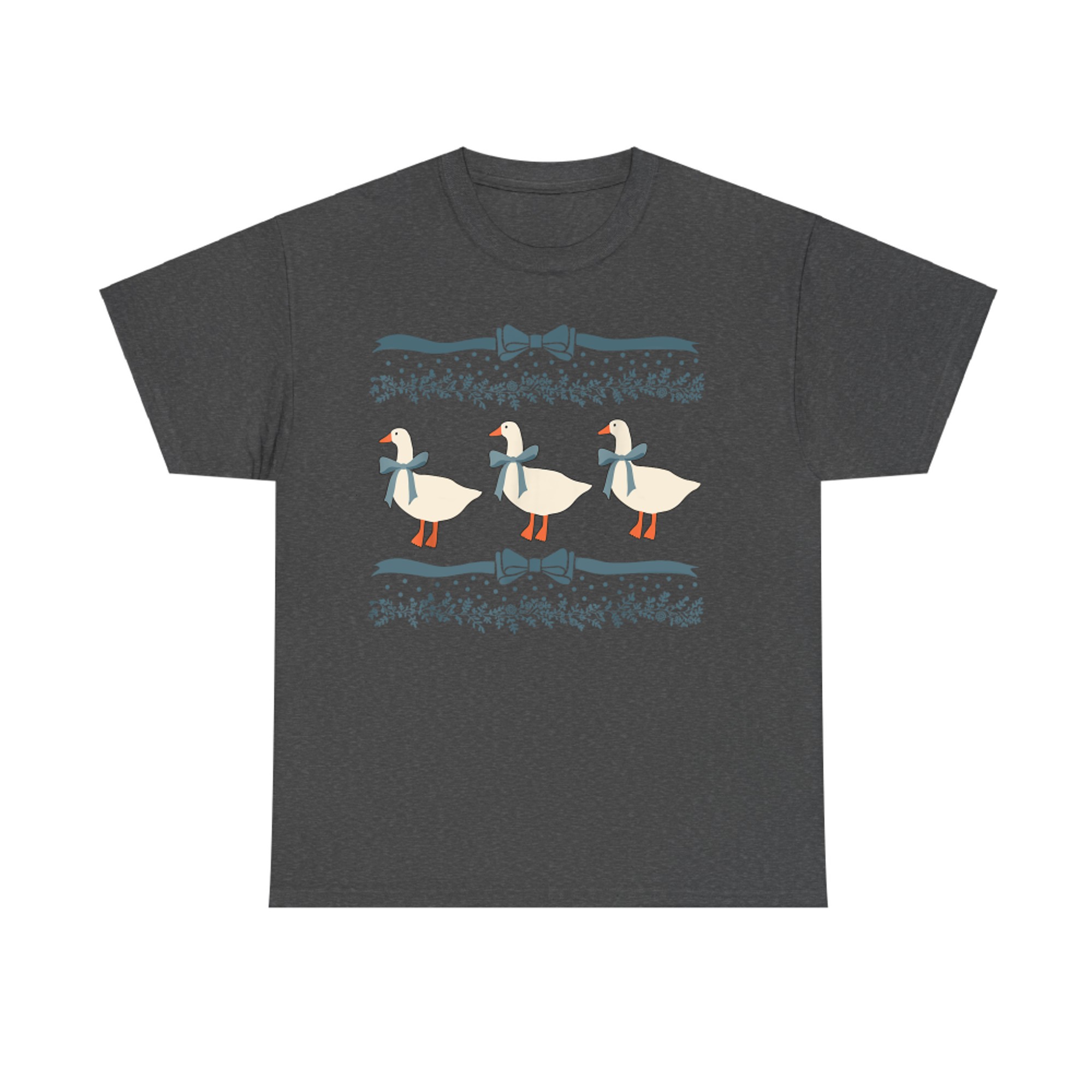 1980s Blue Ribbon Goose With Hearts T-Shirt