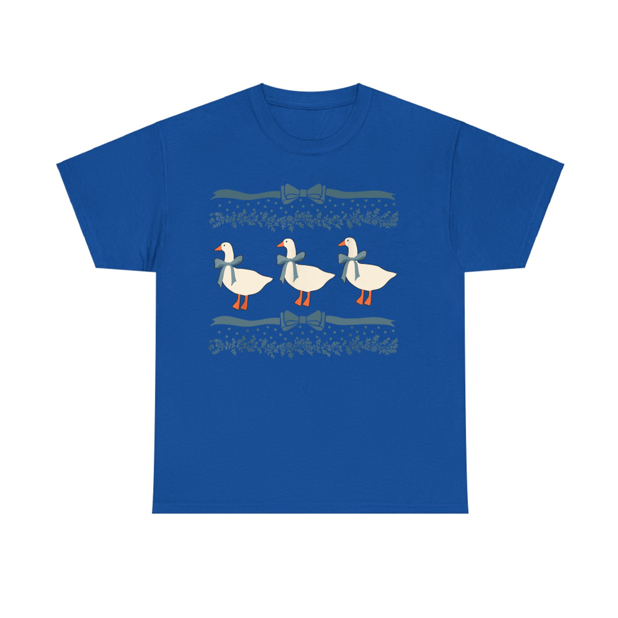 1980s Blue Ribbon Goose With Hearts T-Shirt