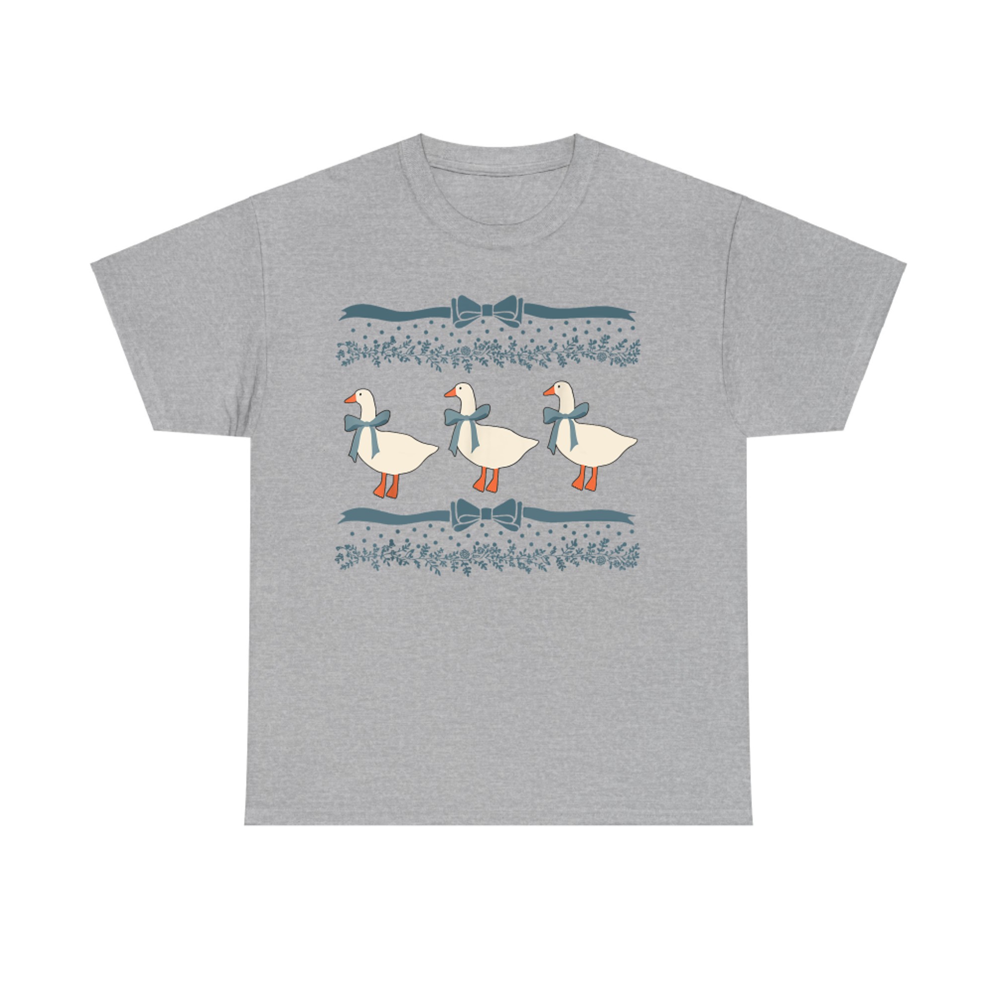 1980s Blue Ribbon Goose With Hearts T-Shirt
