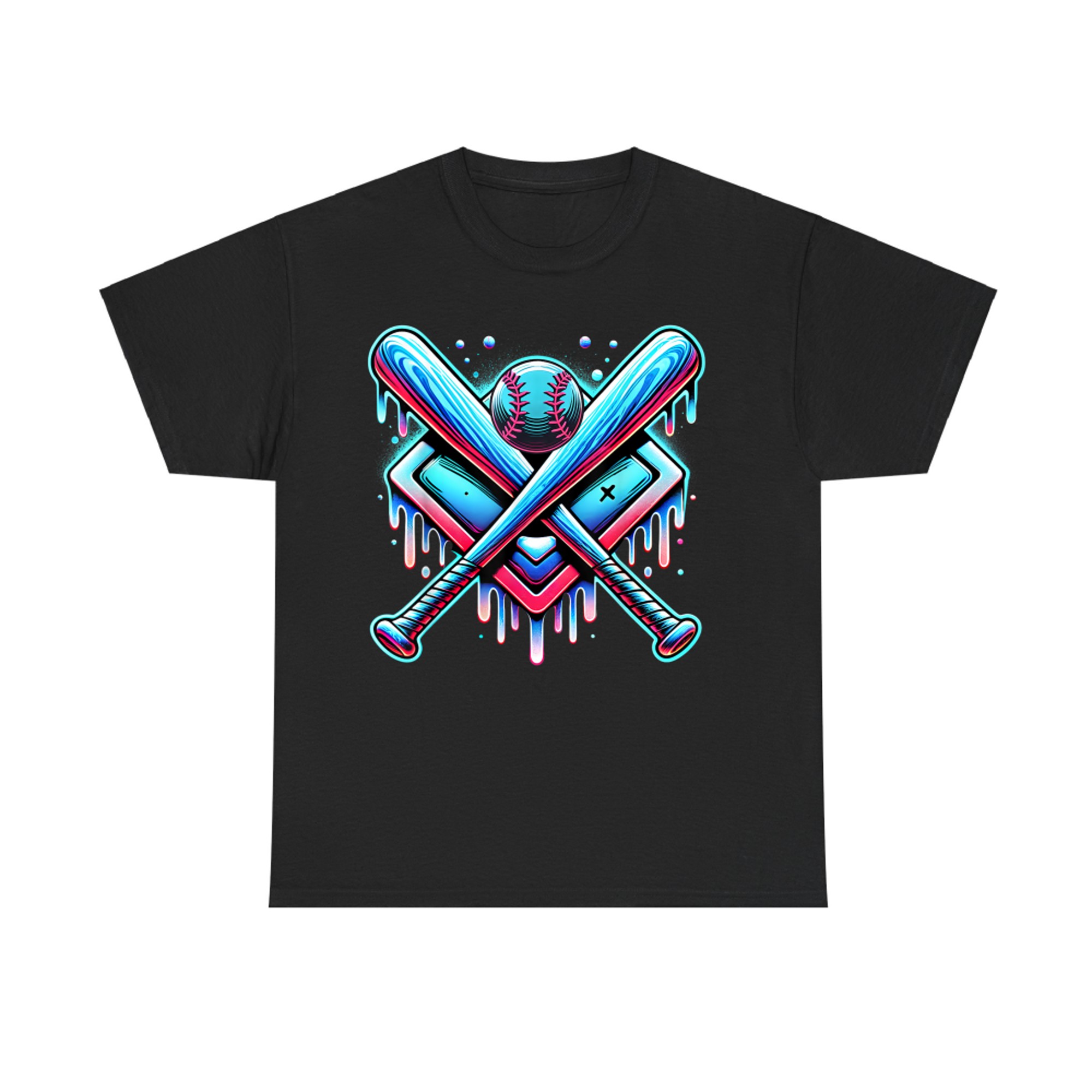 Baseball Dripping Ice Cream Drip Youth Boys Baseball T-Shirt