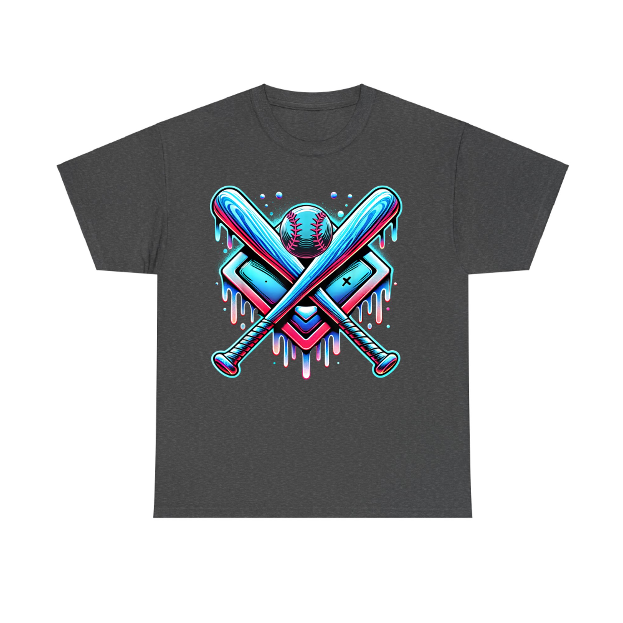 Baseball Dripping Ice Cream Drip Youth Boys Baseball T-Shirt