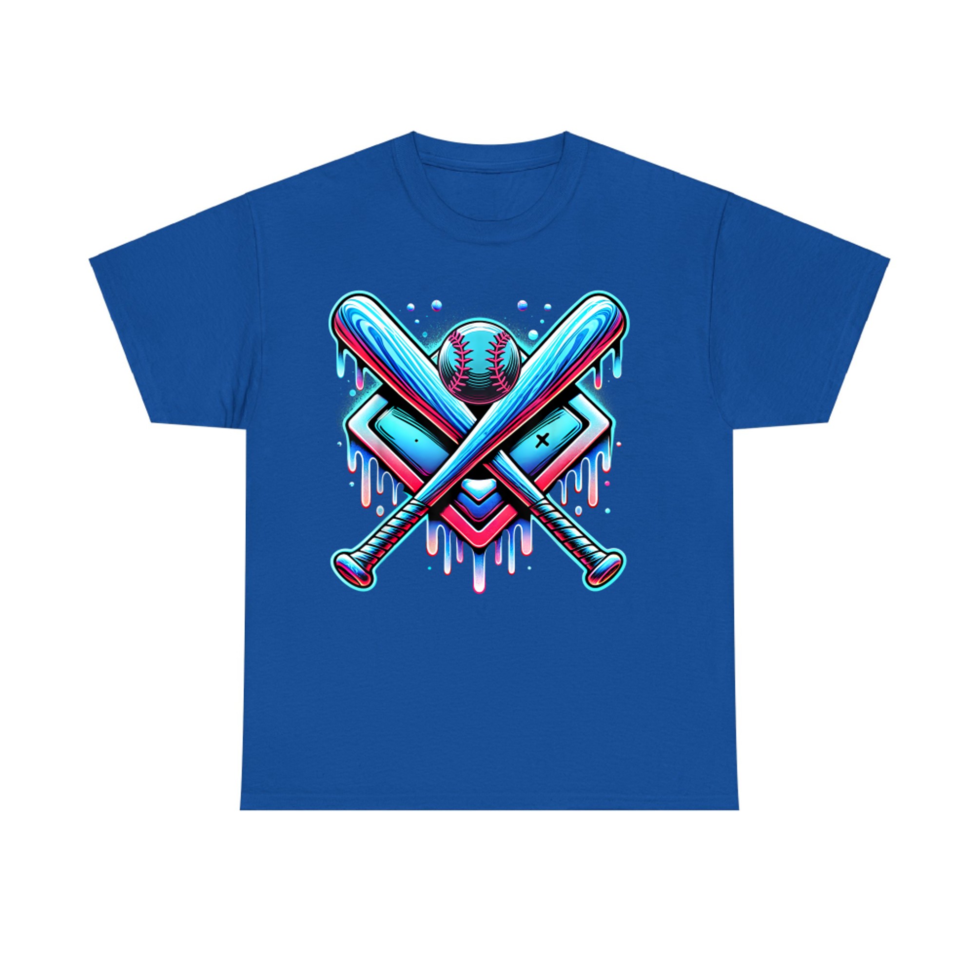 Baseball Dripping Ice Cream Drip Youth Boys Baseball T-Shirt