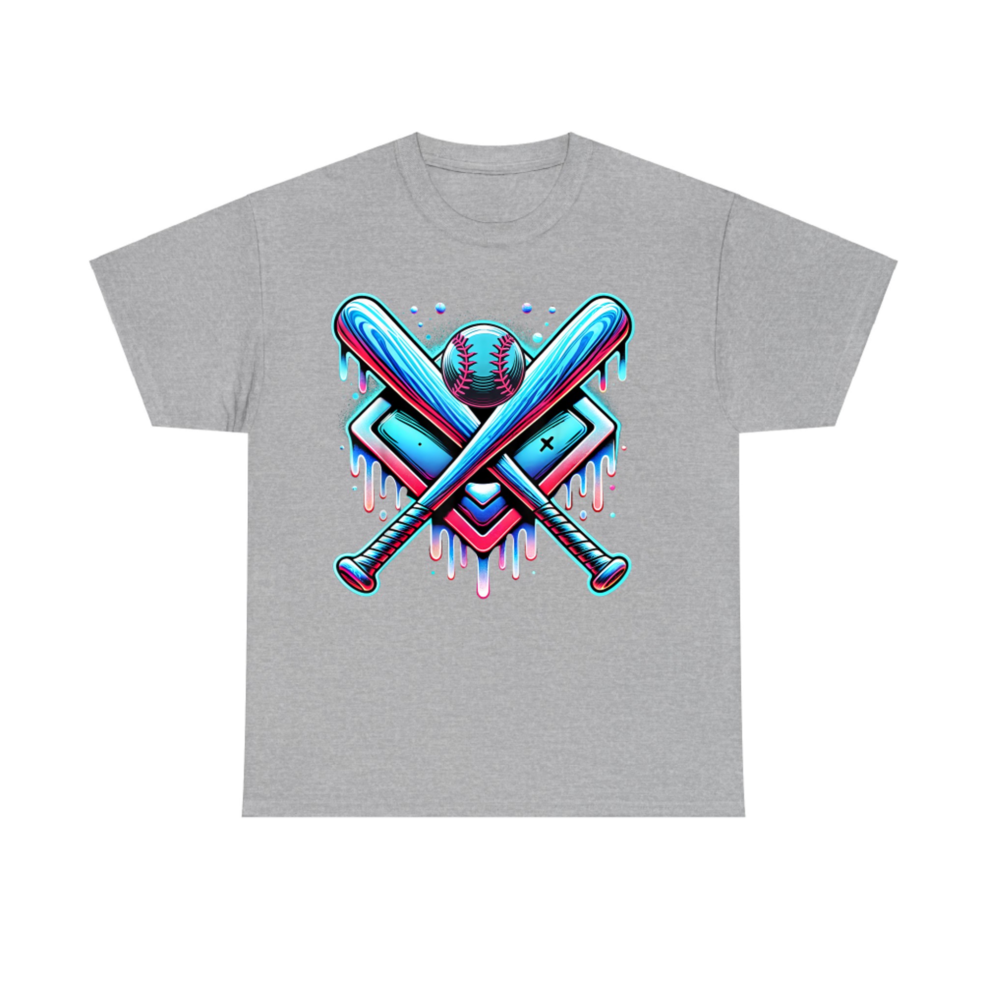 Baseball Dripping Ice Cream Drip Youth Boys Baseball T-Shirt