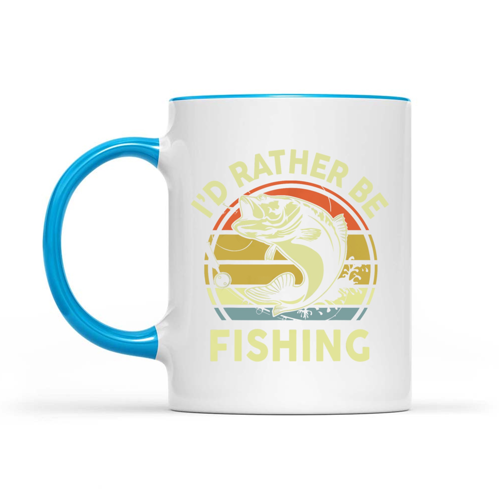 Bass Fish Id Rather Be Fishing Funny Mug