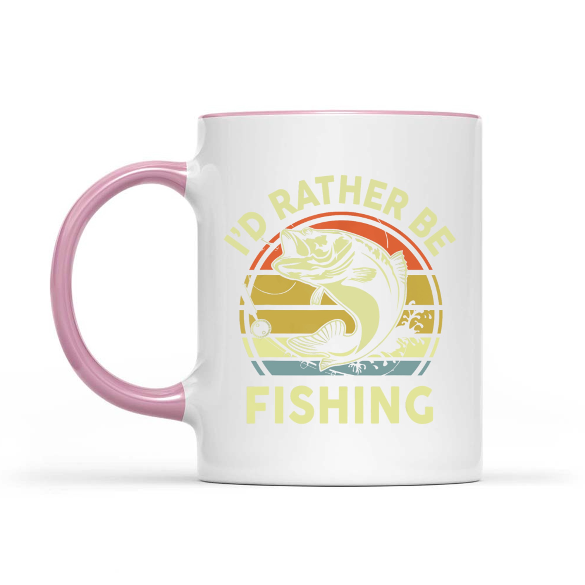 Bass Fish Id Rather Be Fishing Funny Mug