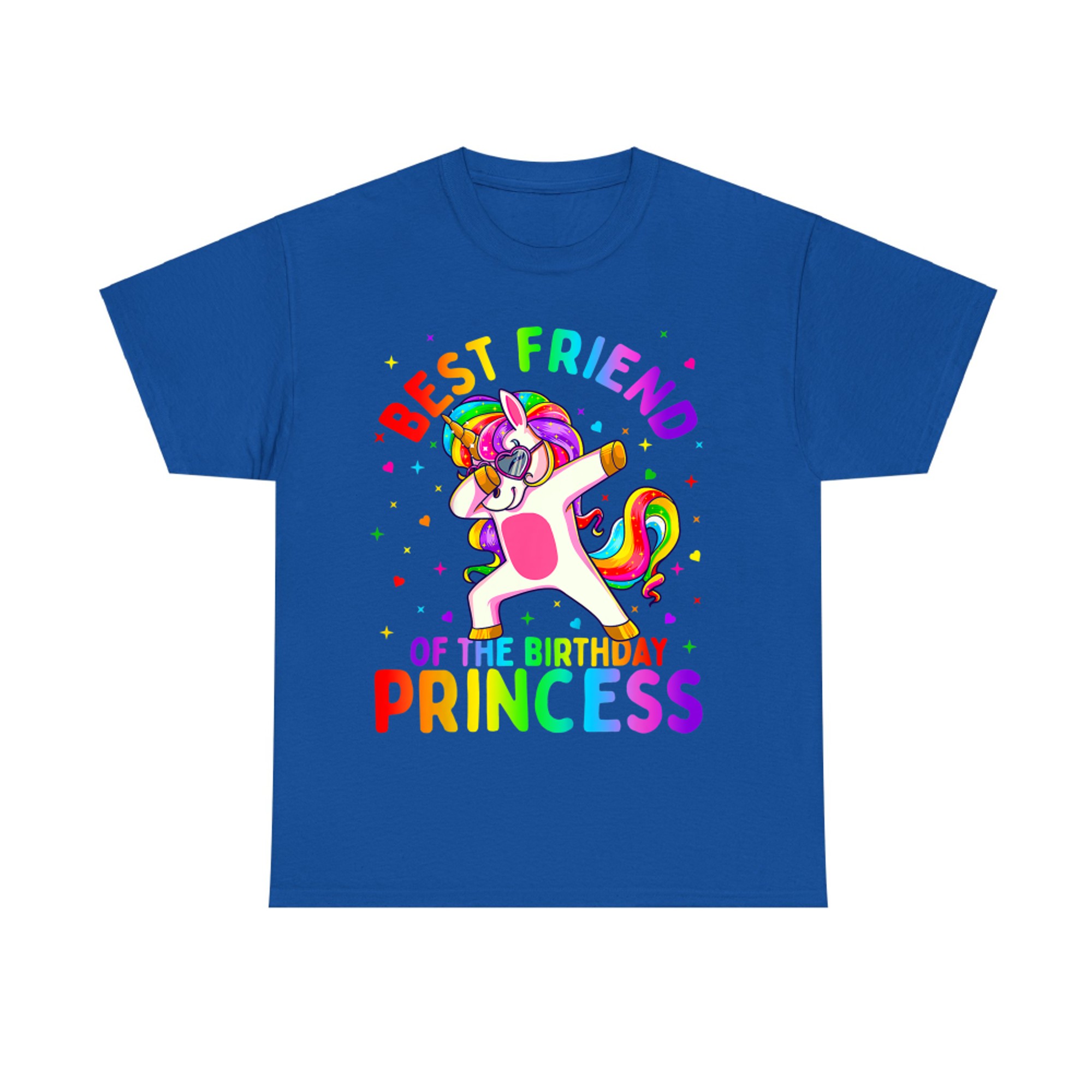 Best Friend Of The Birthday Princess Girl Dabbing Unicorn T-Shirt