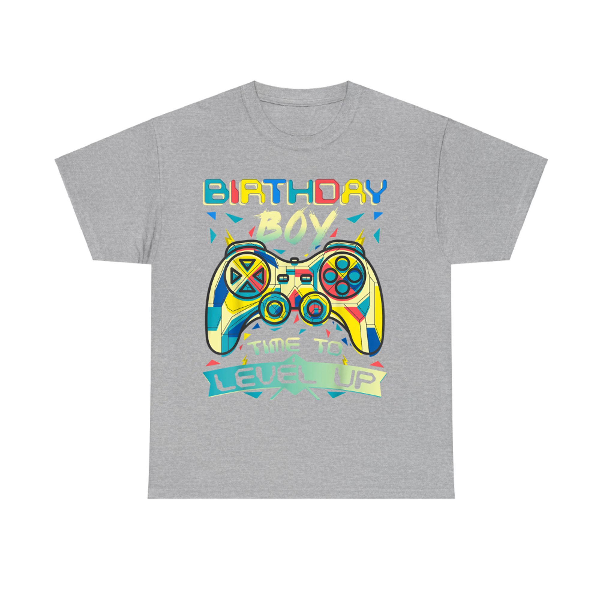 Birthday Boy Time To Level Up Colorful Gamer Controller T-Shirt