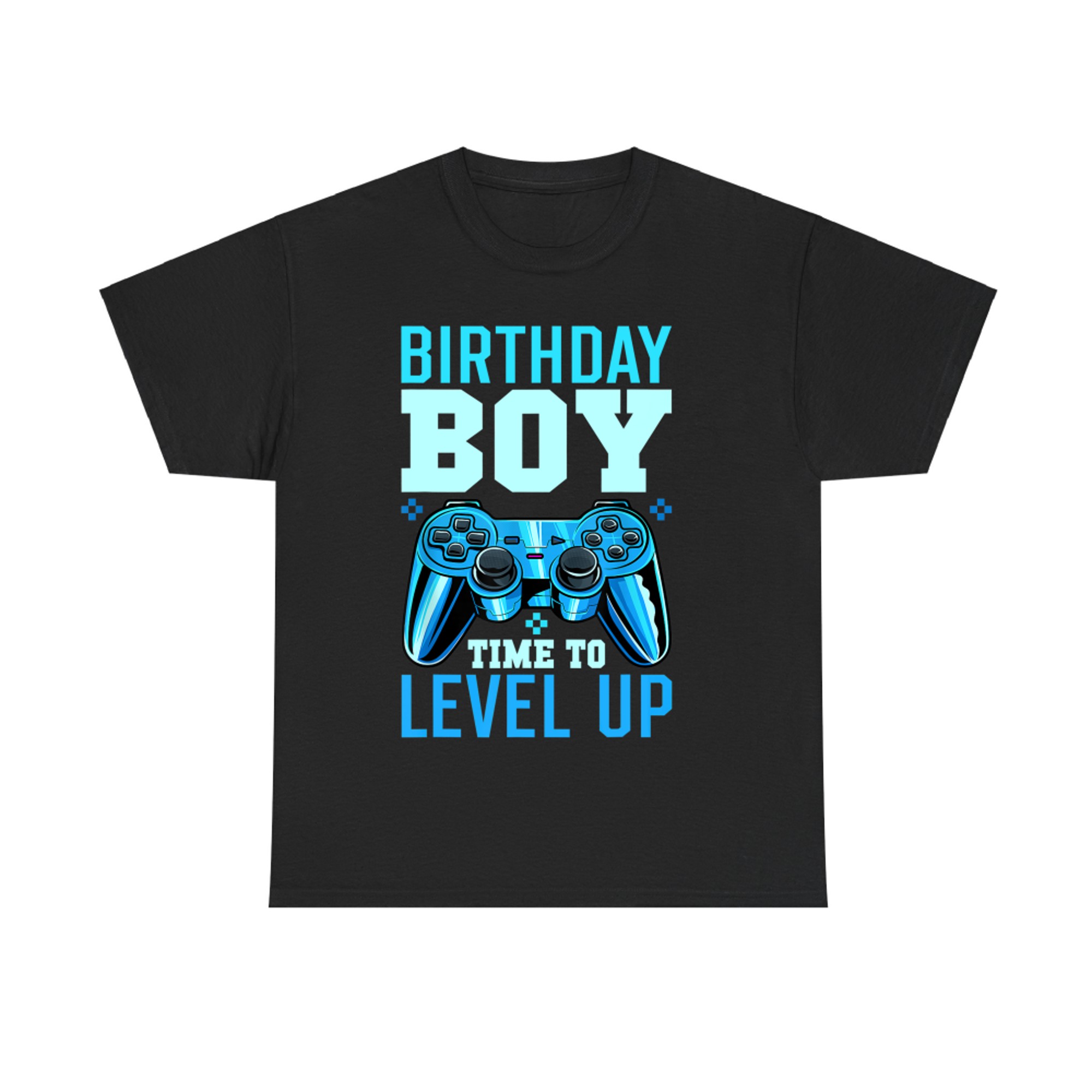Birthday Boy Time To Level Up Video Game Blue Gamepad T-Shirt