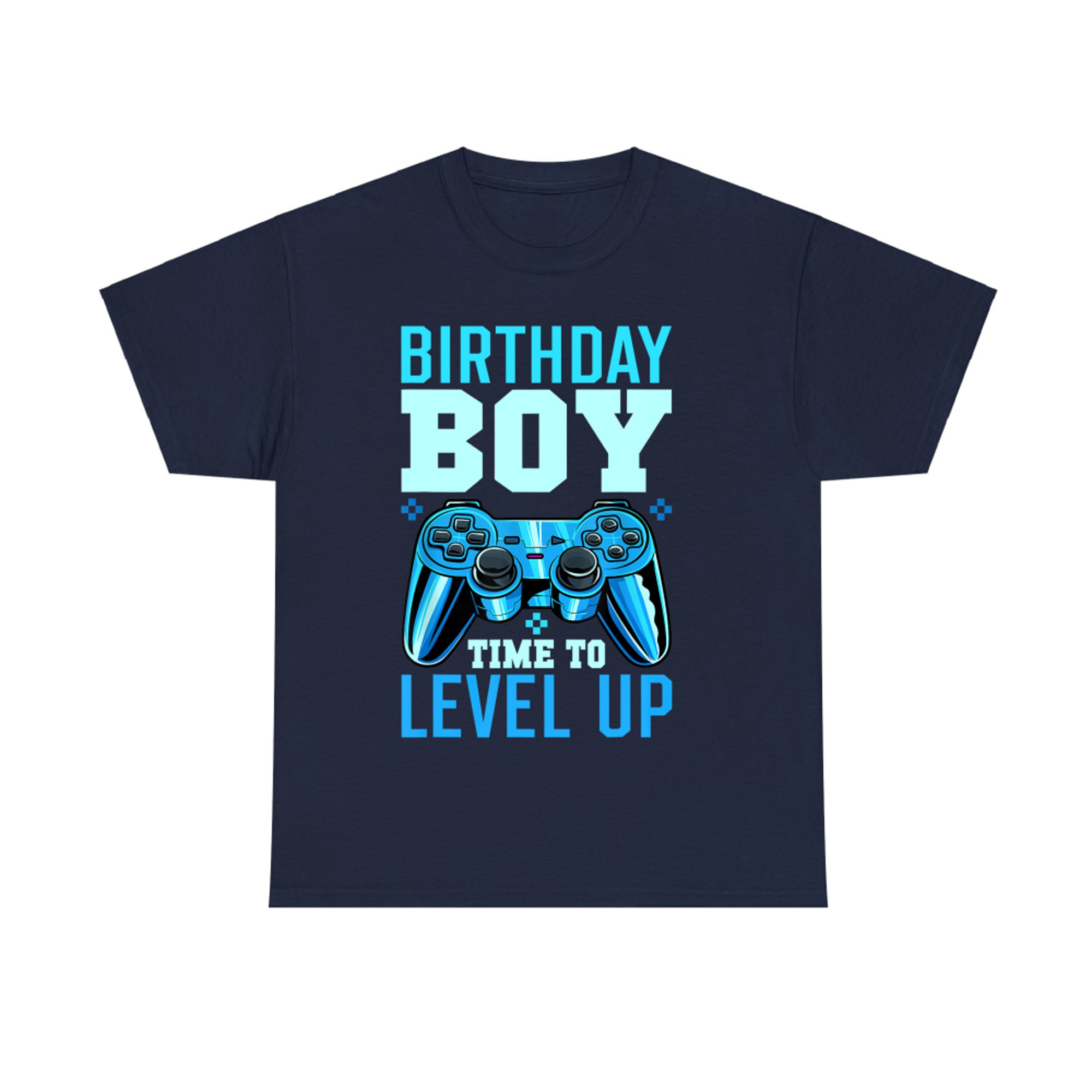 Birthday Boy Time To Level Up Video Game Blue Gamepad T-Shirt