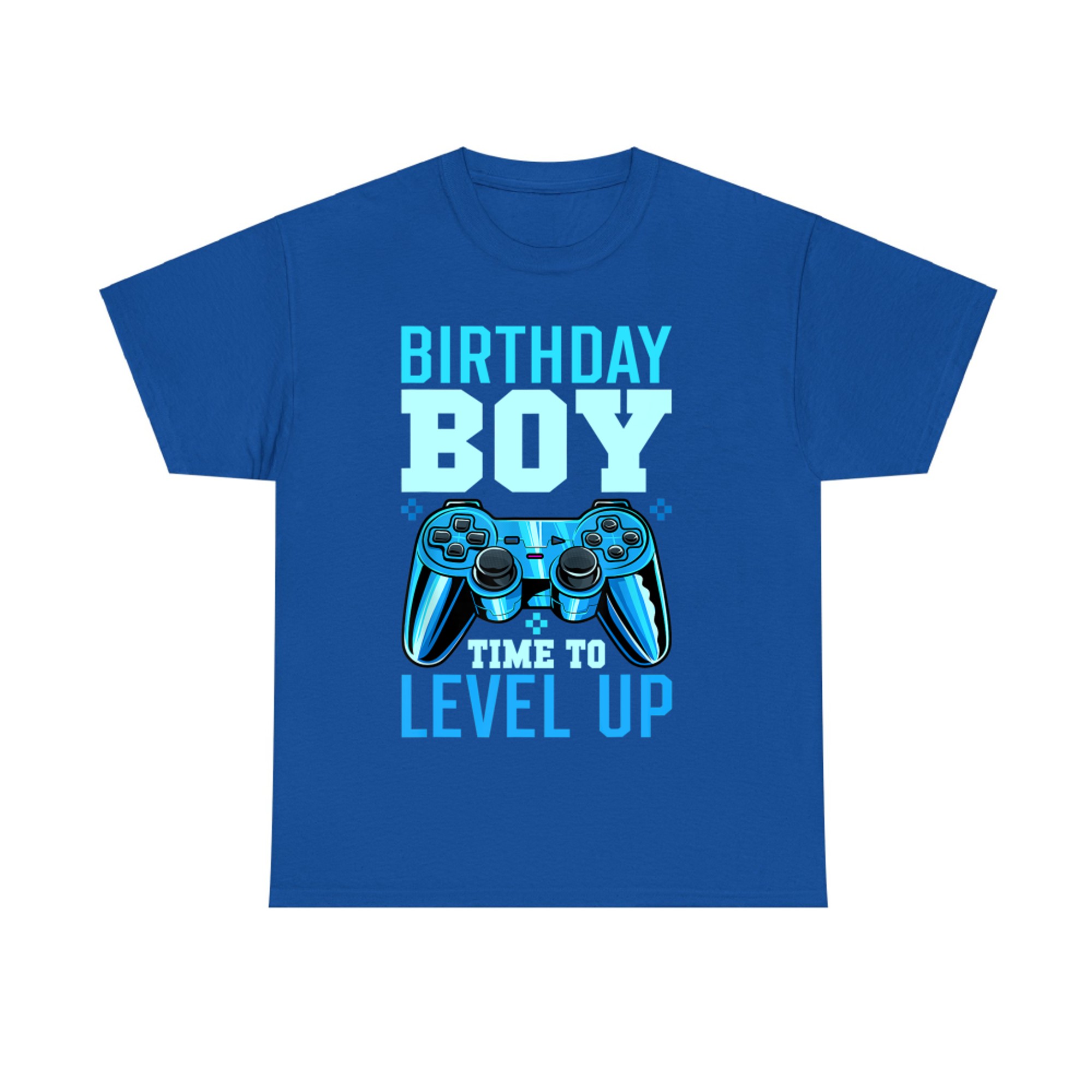 Birthday Boy Time To Level Up Video Game Blue Gamepad T-Shirt