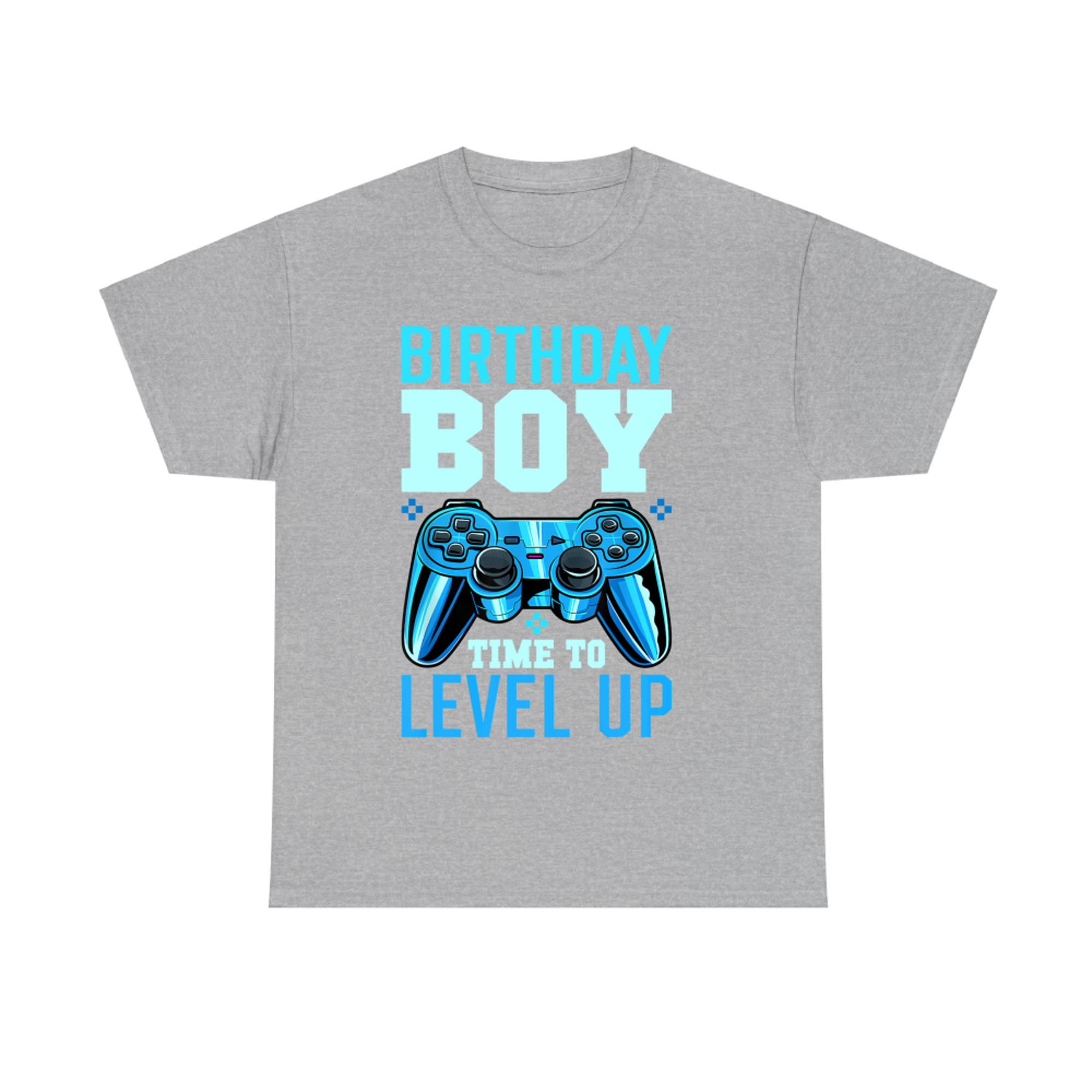 Birthday Boy Time To Level Up Video Game Blue Gamepad T-Shirt