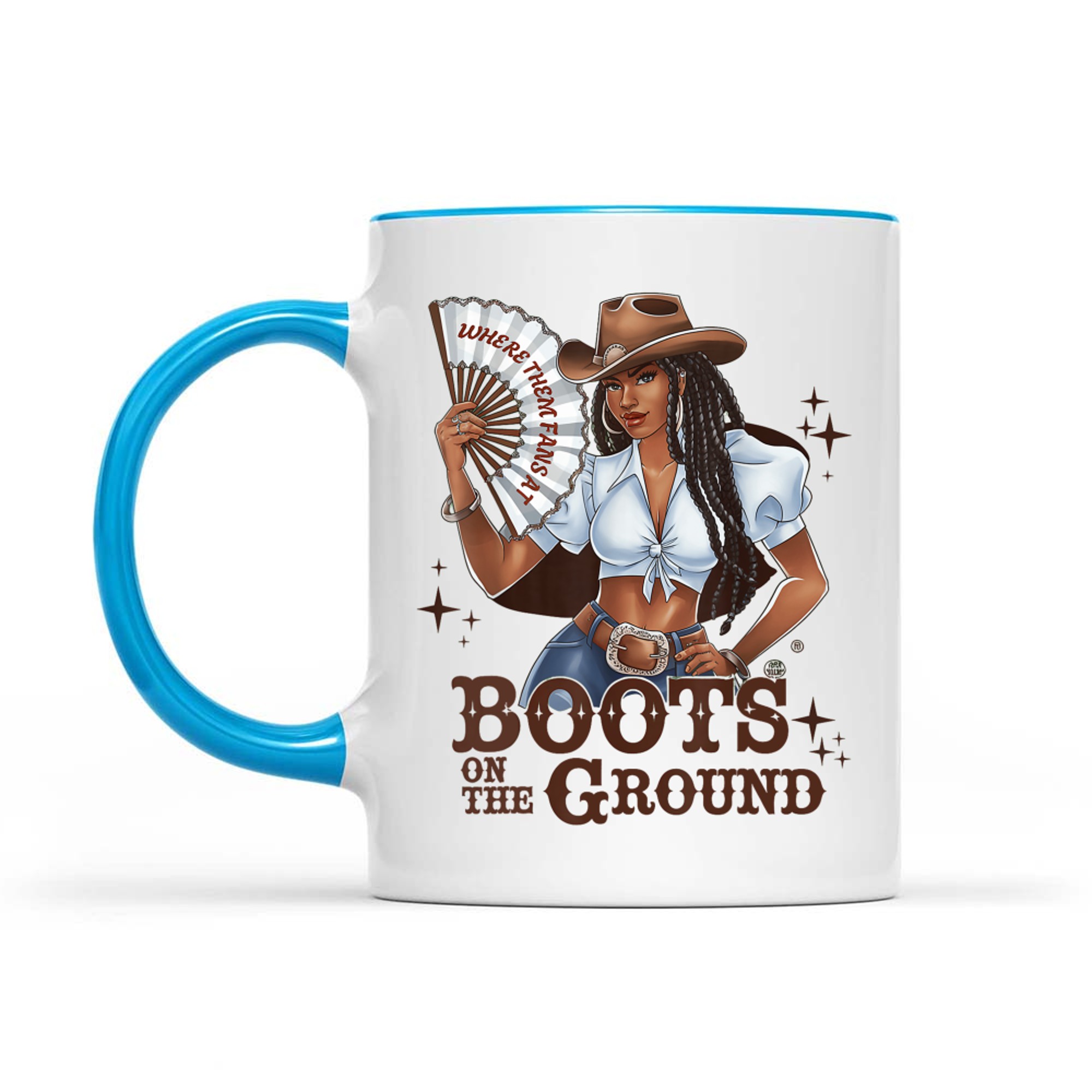 Boots On The Ground Linedance Stylish Black Cowgirl Mug