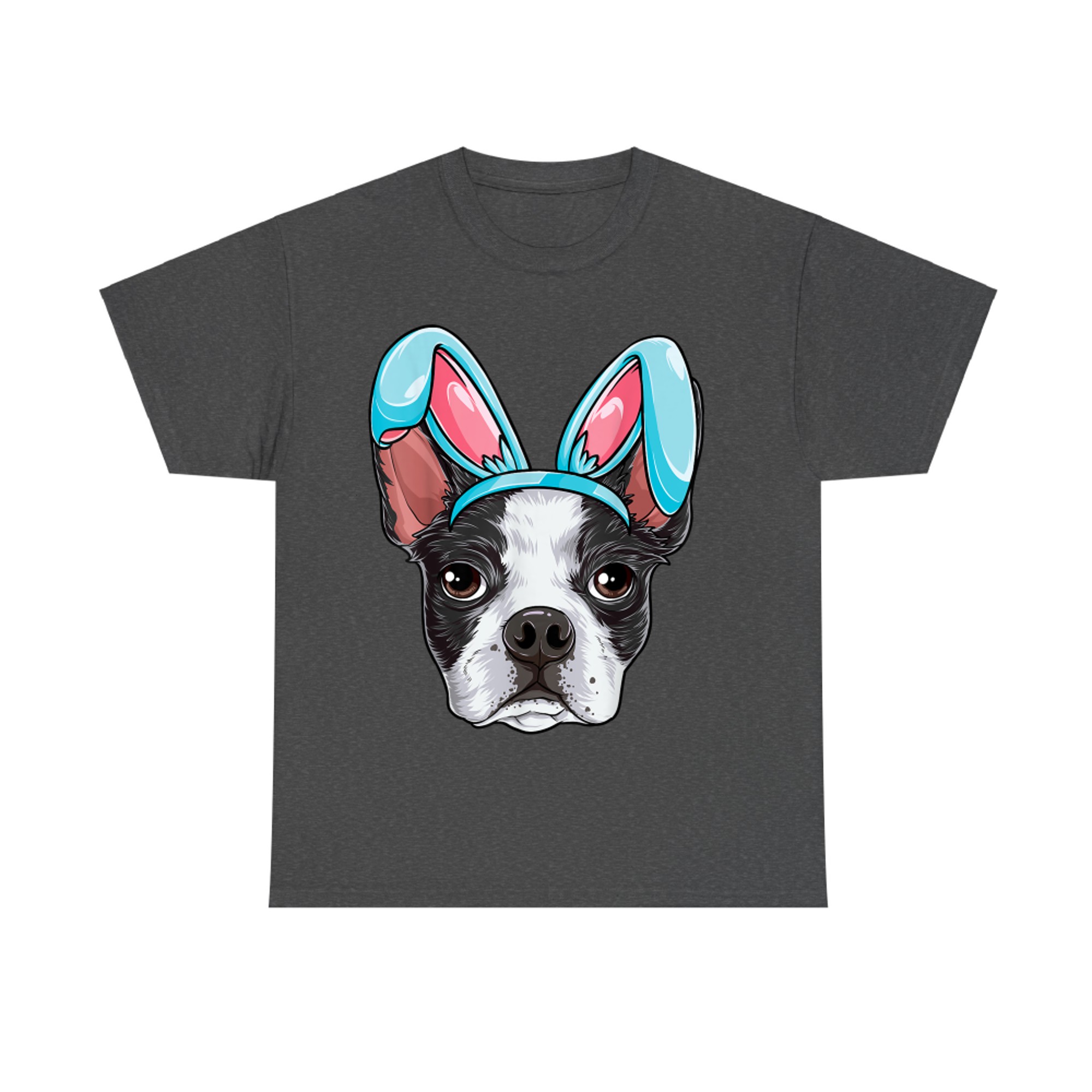 Boston Terrier Easter Bunny Ears Funny T-Shirt