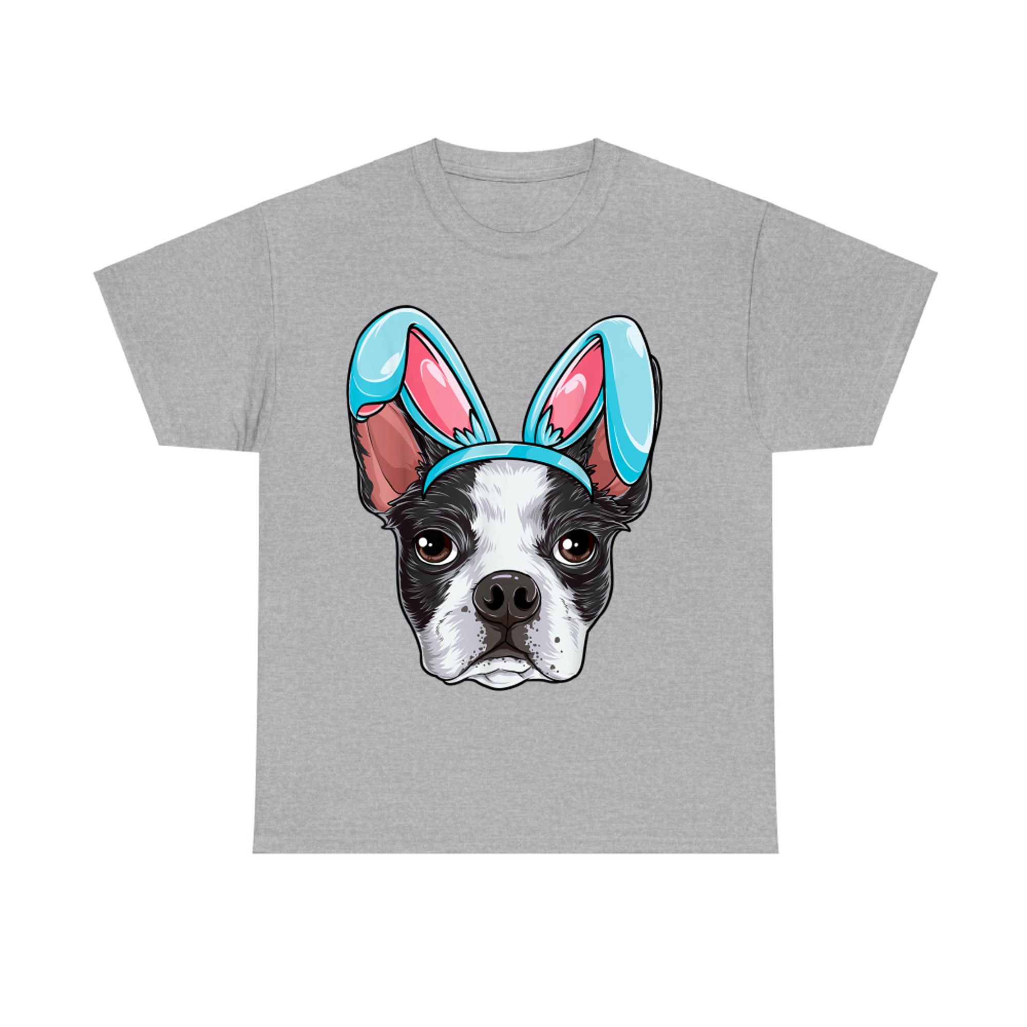 Boston Terrier Easter Bunny Ears Funny T-Shirt