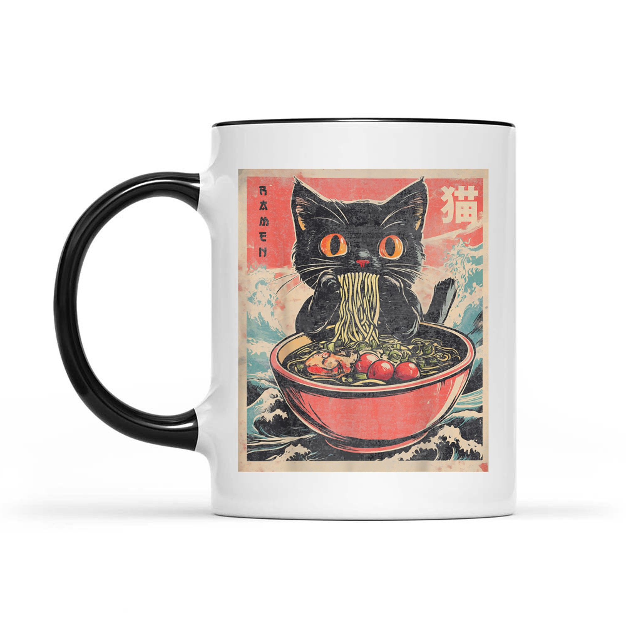 Cat Ramen Japanese Funny Kawaii Cat Mug