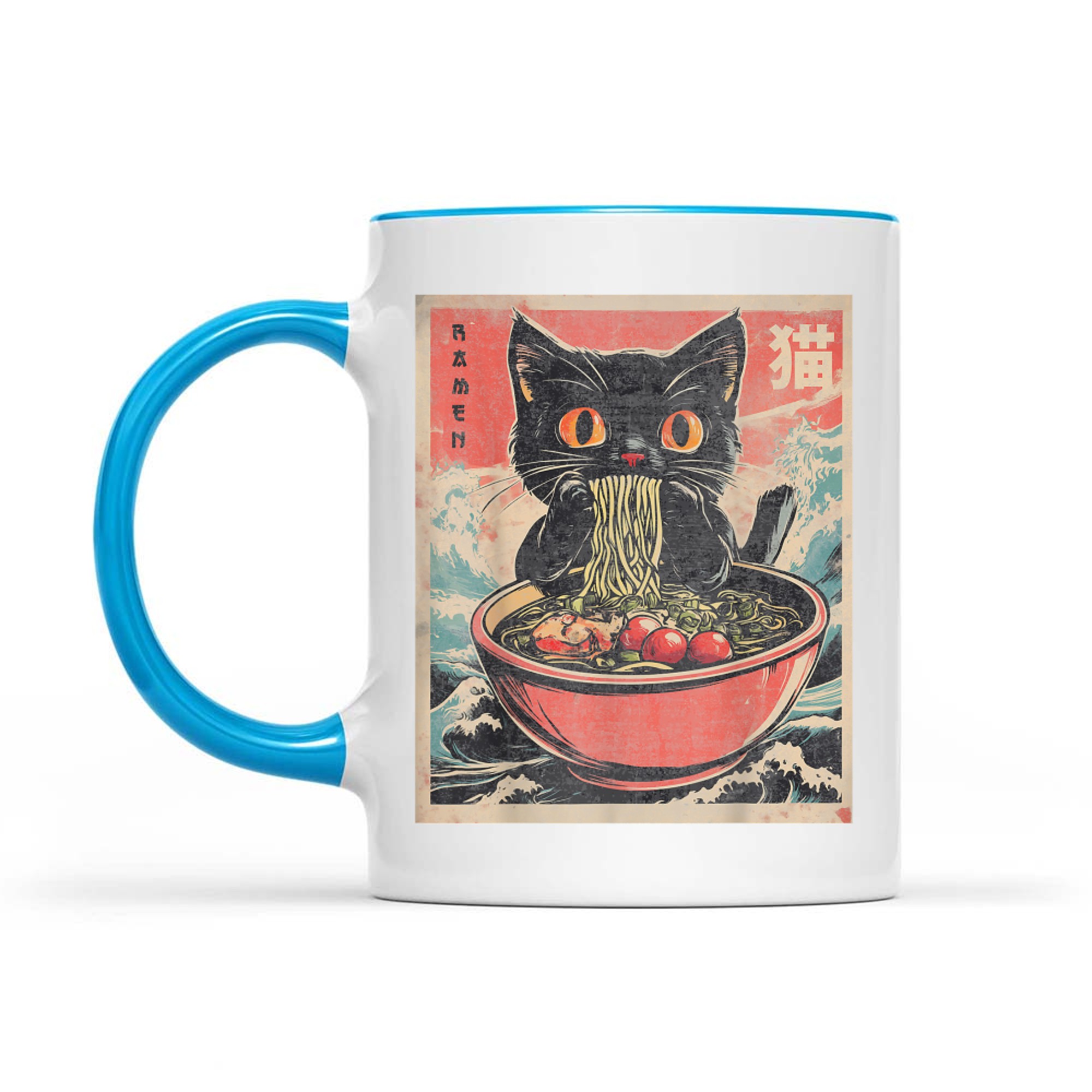 Cat Ramen Japanese Funny Kawaii Cat Mug
