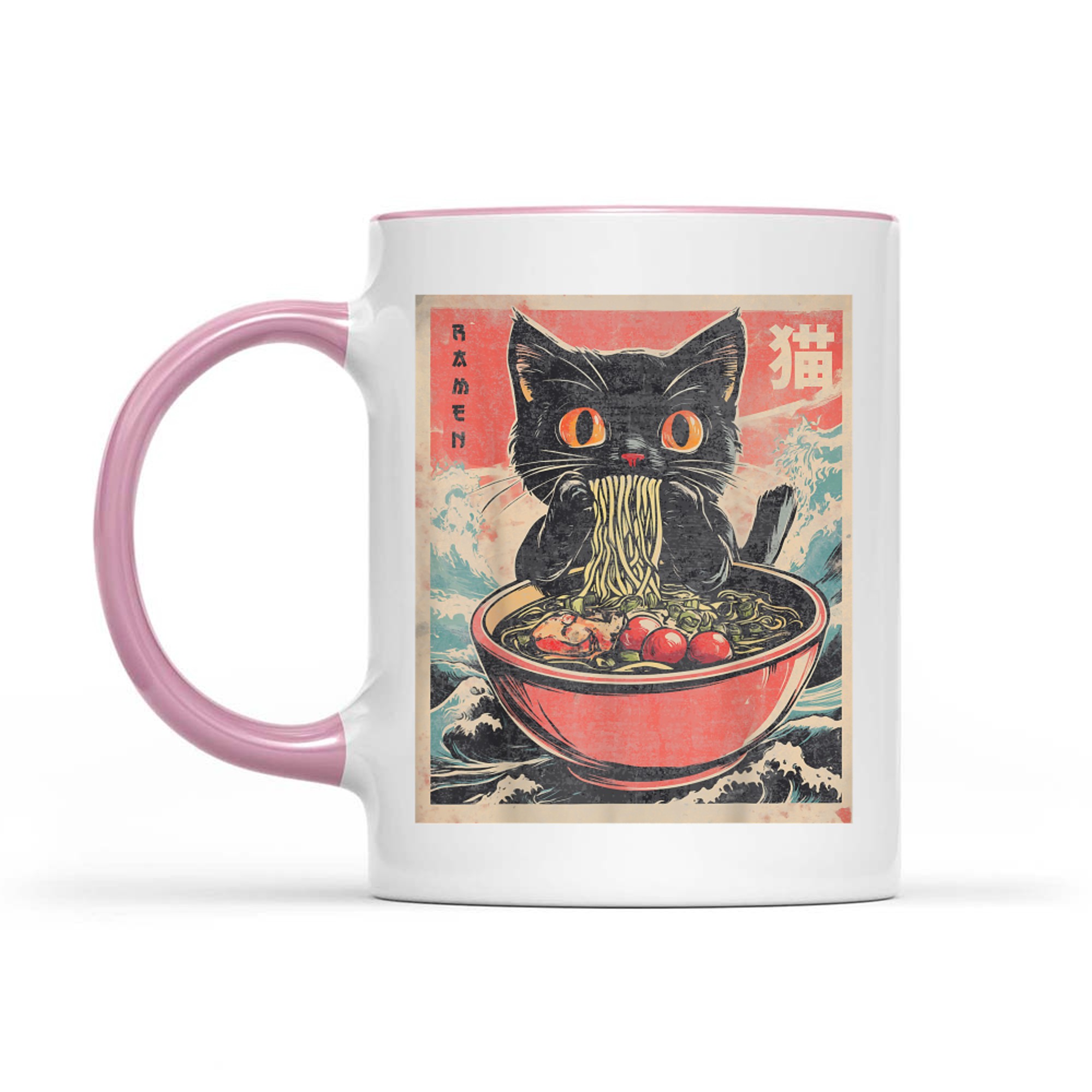 Cat Ramen Japanese Funny Kawaii Cat Mug