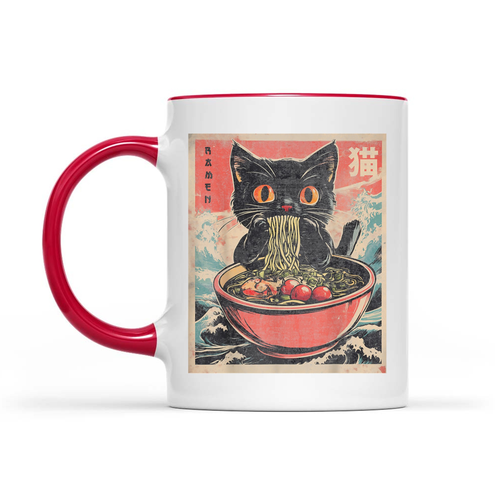 Cat Ramen Japanese Funny Kawaii Cat Mug