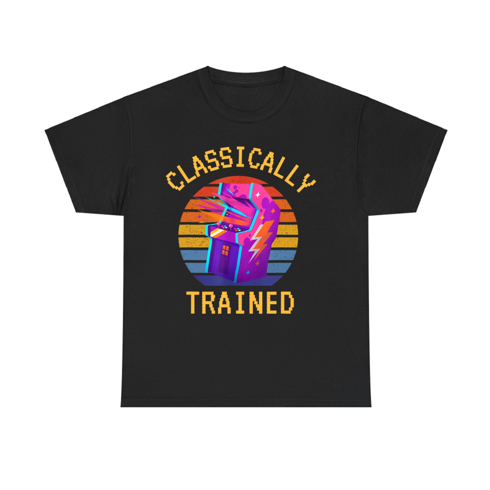 Classically Trained Gamer Dad 80s Retro 8-bit Arcade Machine T-Shirt