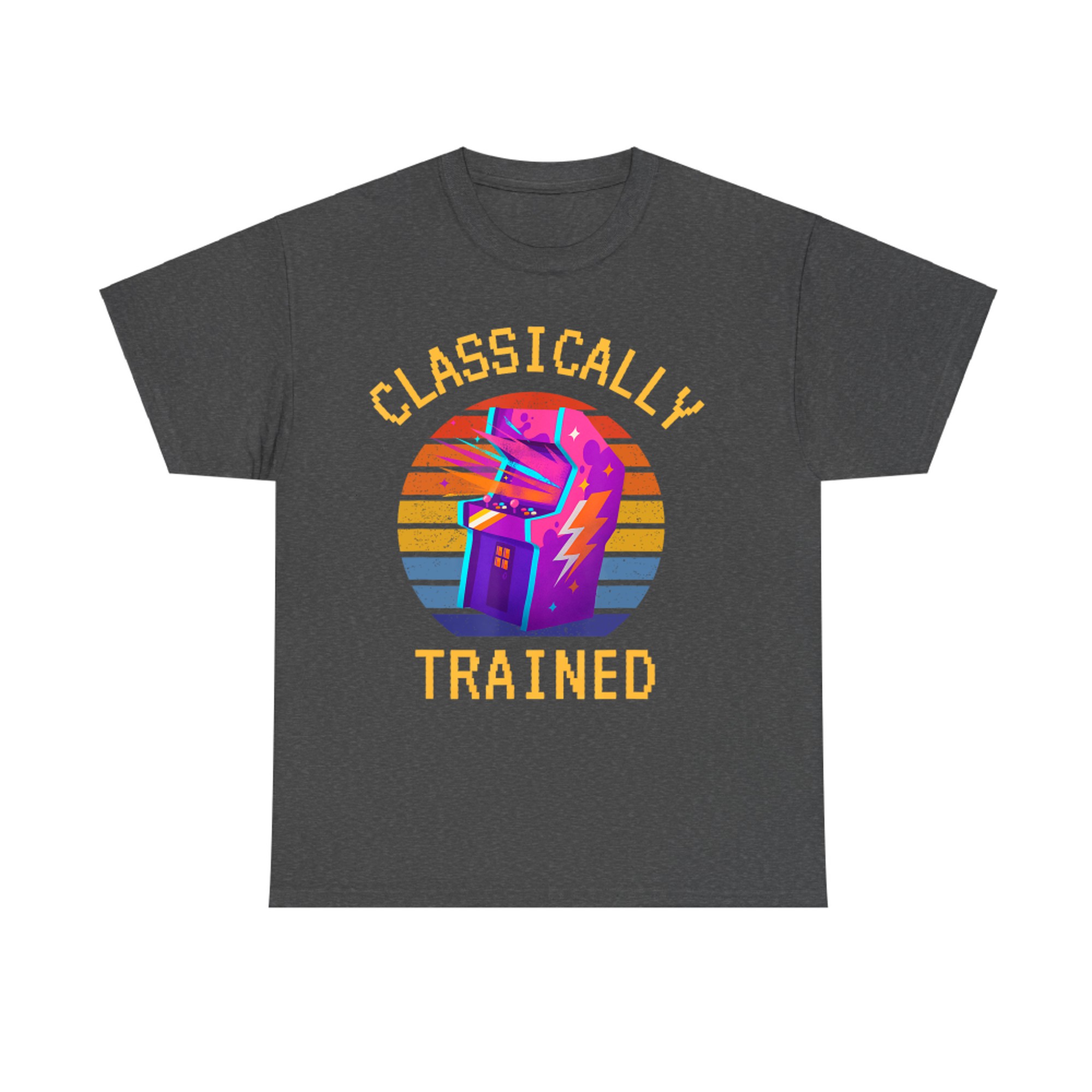 Classically Trained Gamer Dad 80s Retro 8-bit Arcade Machine T-Shirt