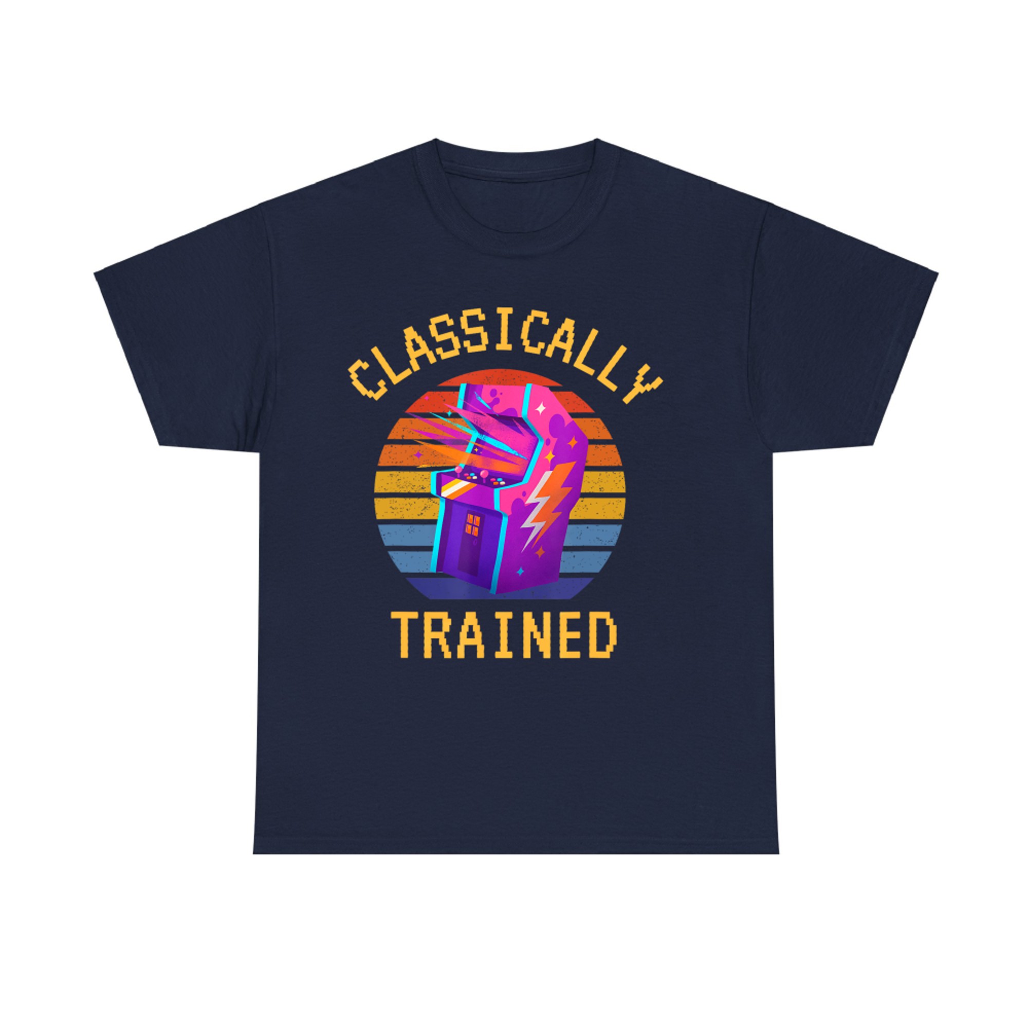 Classically Trained Gamer Dad 80s Retro 8-bit Arcade Machine T-Shirt