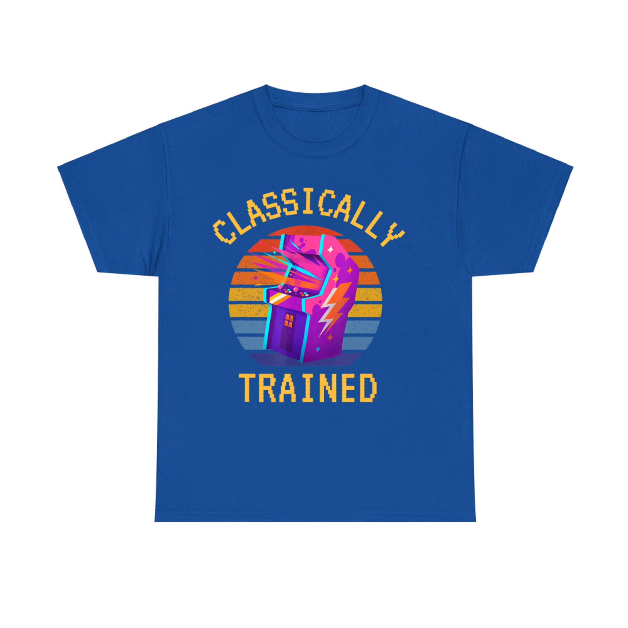 Classically Trained Gamer Dad 80s Retro 8-bit Arcade Machine T-Shirt