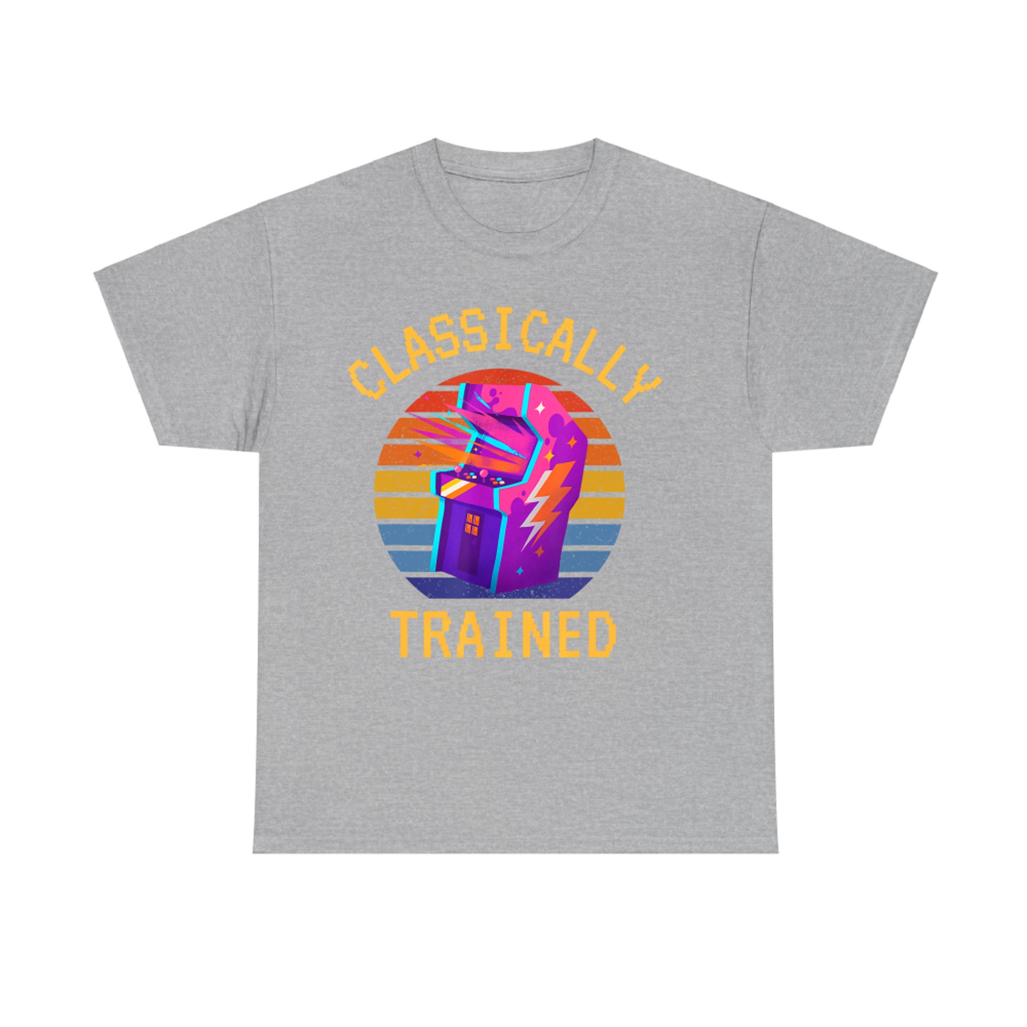 Classically Trained Gamer Dad 80s Retro 8-bit Arcade Machine T-Shirt