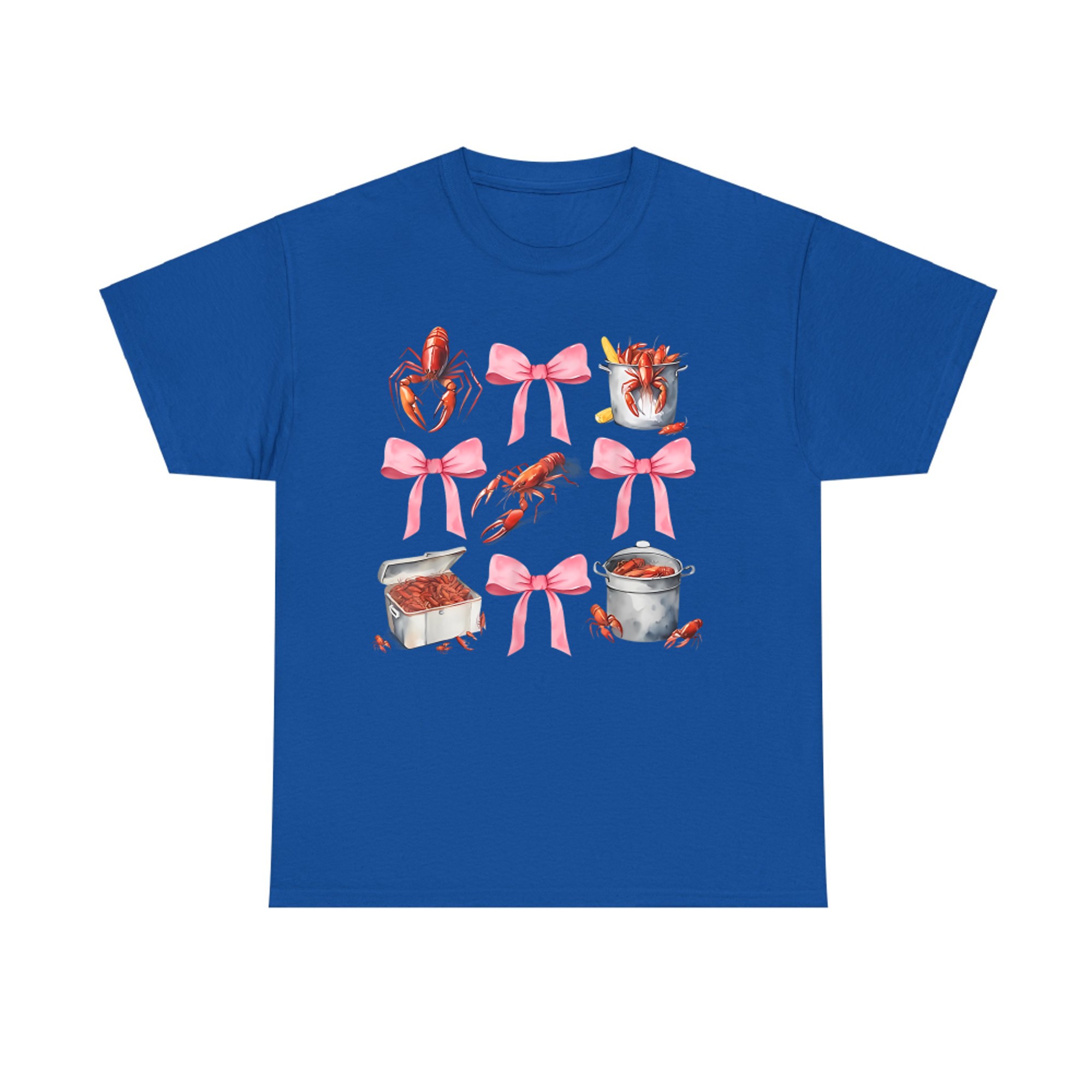 Cute Crawfish Boil Coquette Aesthetic Pink Bow Y2K Southern Style T-Shirt