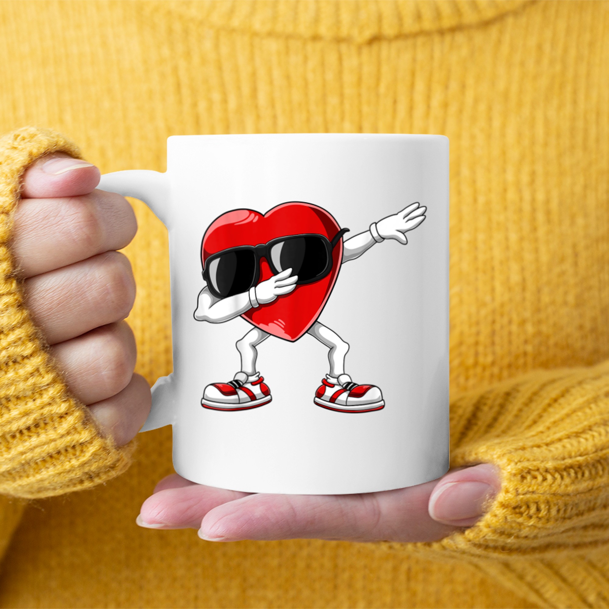 Dabbing Heart Funny Valentines Day Mug